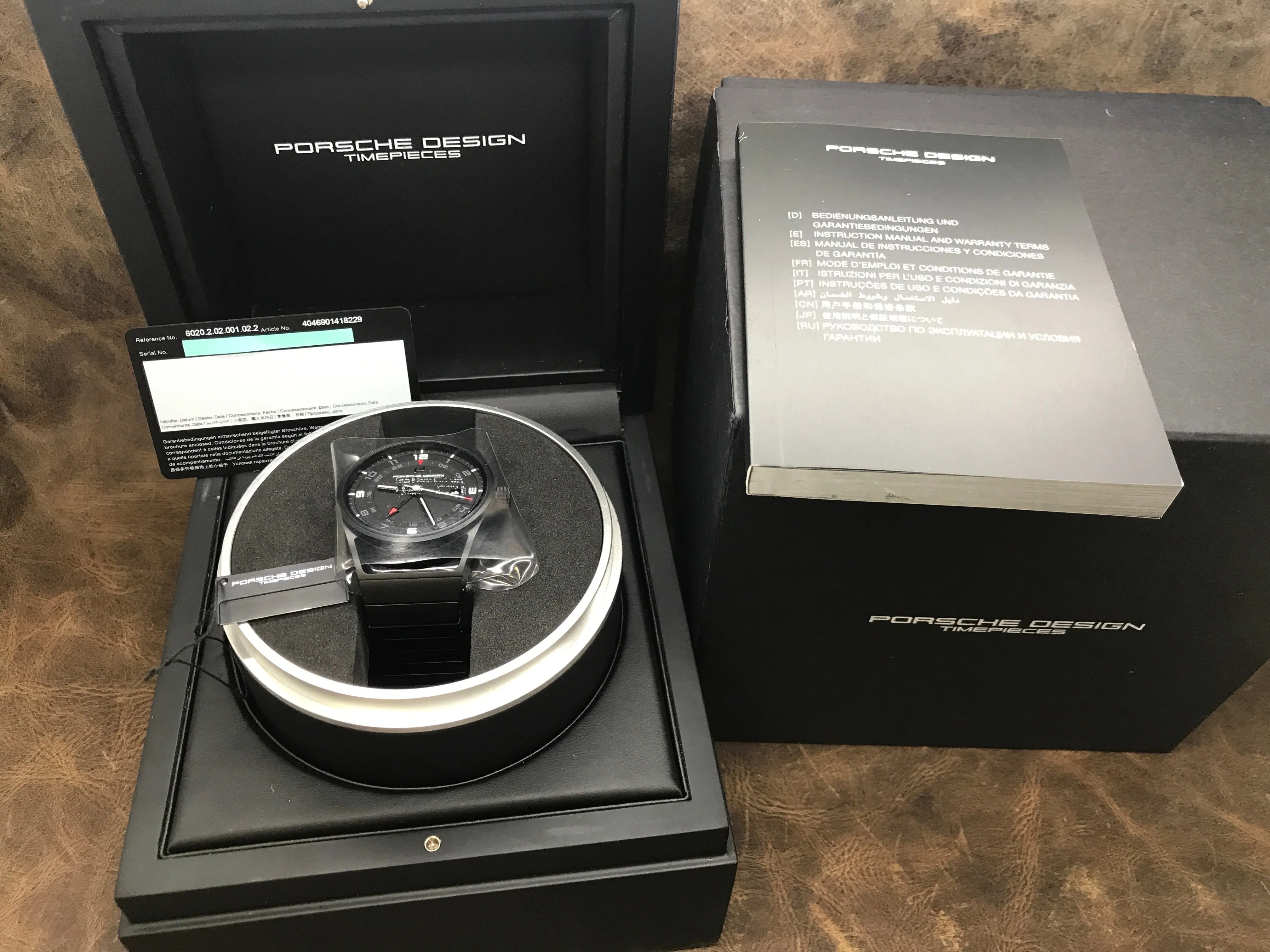 Porsche Design 1919 Globetimer 6020.2.02.001.02.2 Black Dial Automatic Men's Watch
