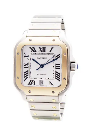 Pre-Owned 18k/SS Large Cartier Santos - 4072