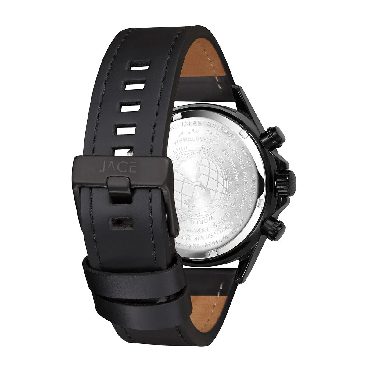 "FREEPORT" MEN`S LEATHER BAND CHRONOGRAPH WATCH