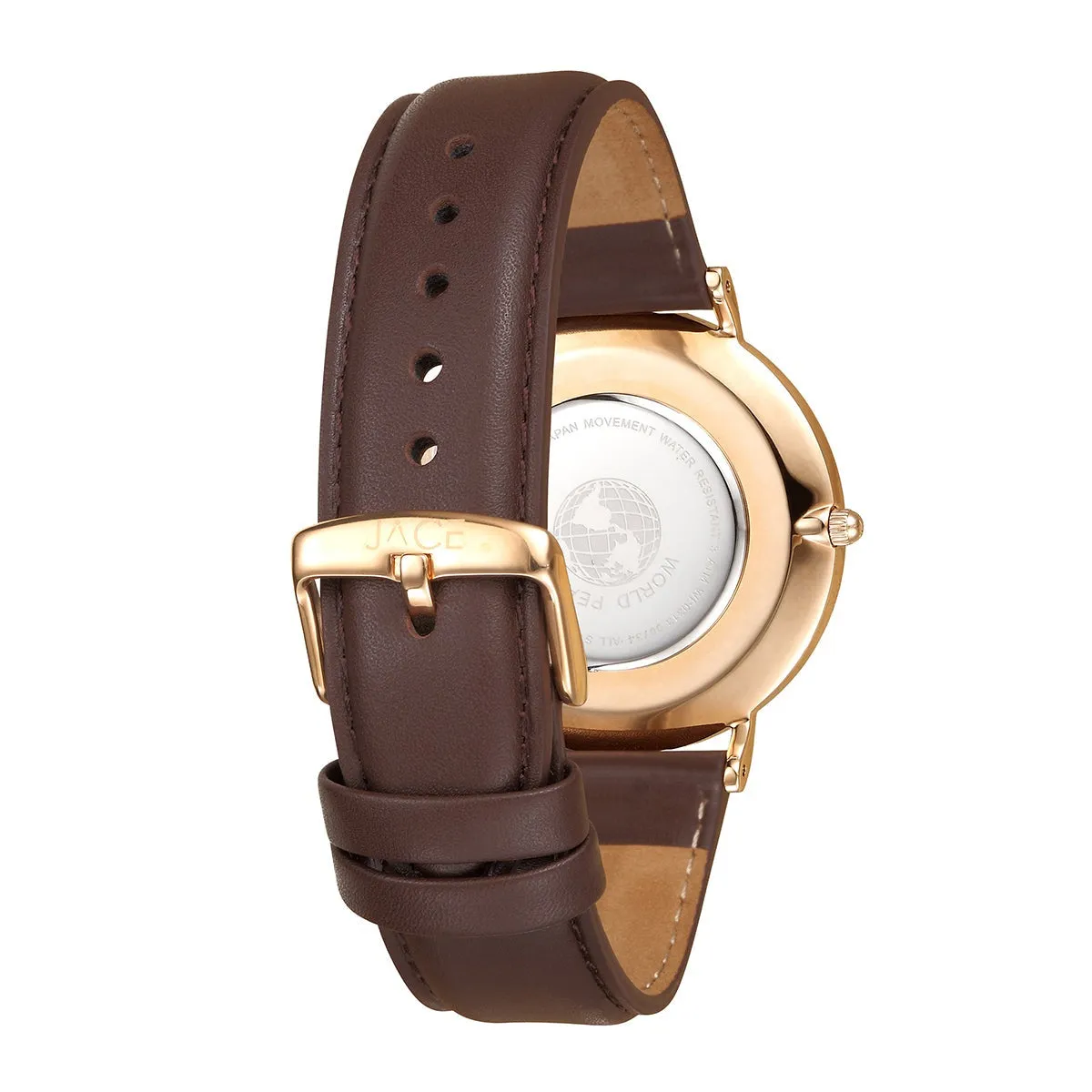 "LISBON" UNISEX LEATHER STRAP WATCH