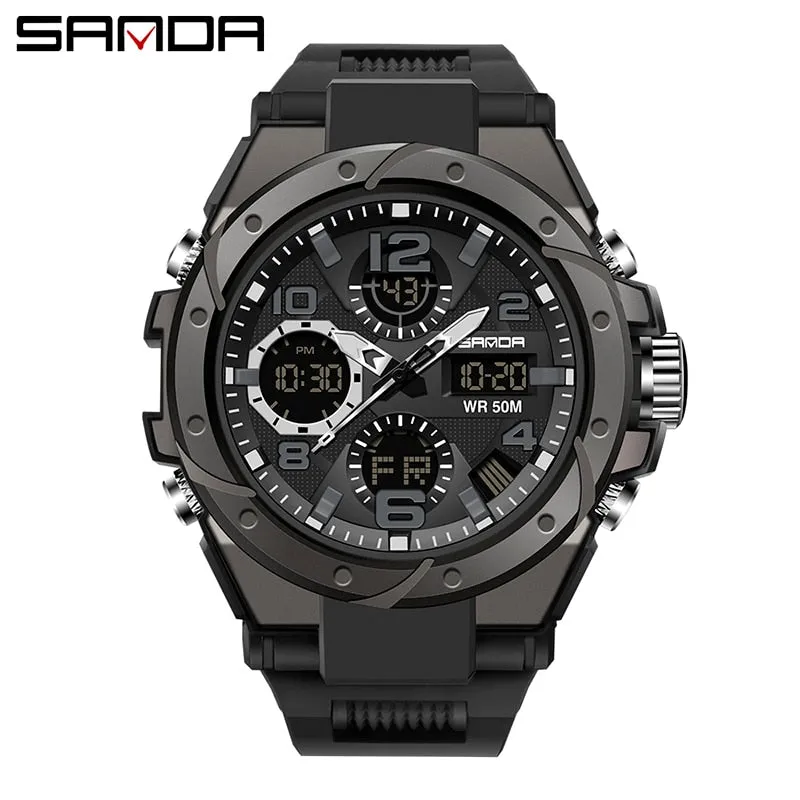"The Ultimate Men's Dual Display Multifunctional Sports Watch"