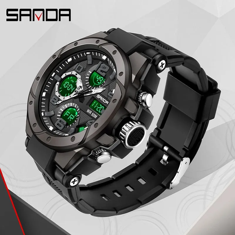 "The Ultimate Men's Dual Display Multifunctional Sports Watch"