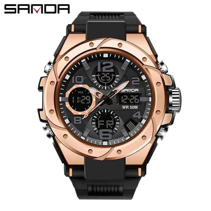 "The Ultimate Men's Dual Display Multifunctional Sports Watch"