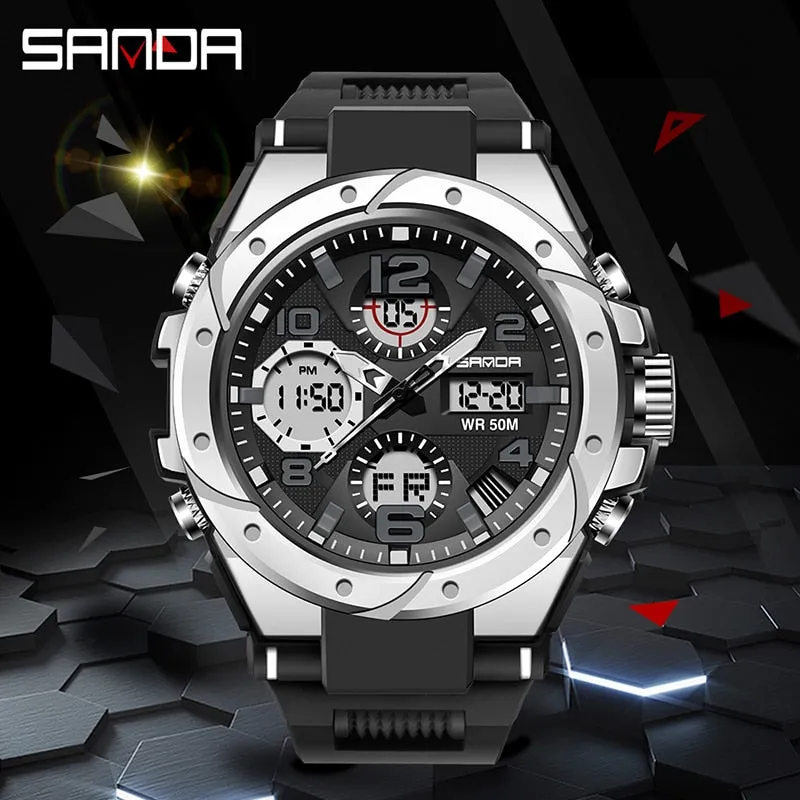 "The Ultimate Men's Dual Display Multifunctional Sports Watch"
