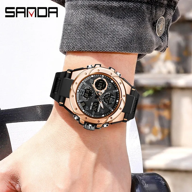 "The Ultimate Men's Dual Display Multifunctional Sports Watch"