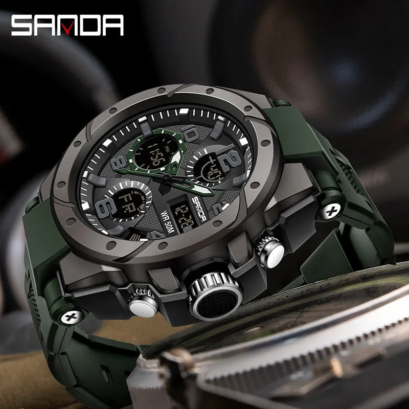 "The Ultimate Men's Dual Display Multifunctional Sports Watch"