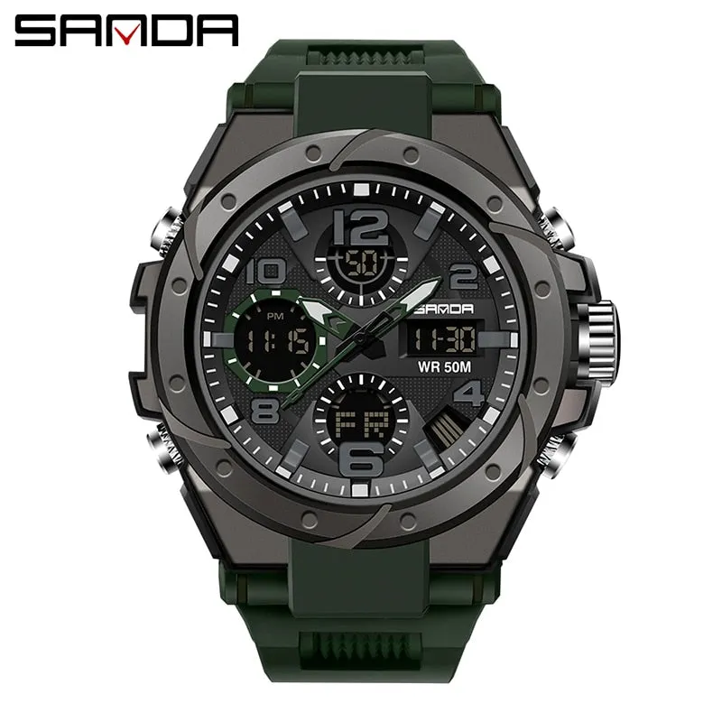"The Ultimate Men's Dual Display Multifunctional Sports Watch"