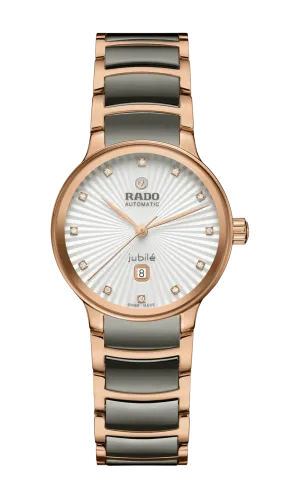 RADO Centrix Automatic Diamonds 30.5mm Rose Gold-Grey Women's Watch R30019742