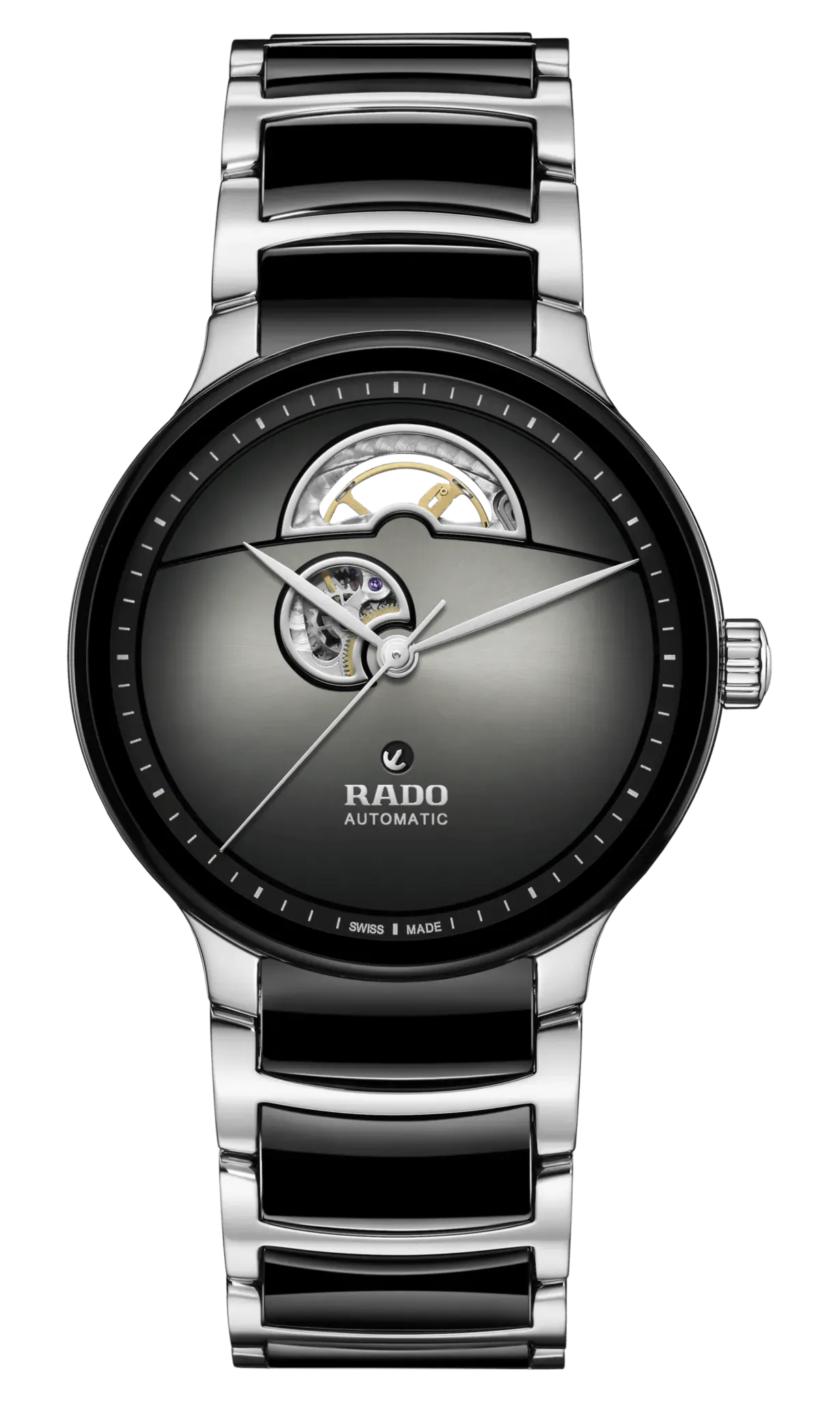 RADO Centrix Automatic Open Heart 39.5mm Black-Silver Men's Watch R30012152