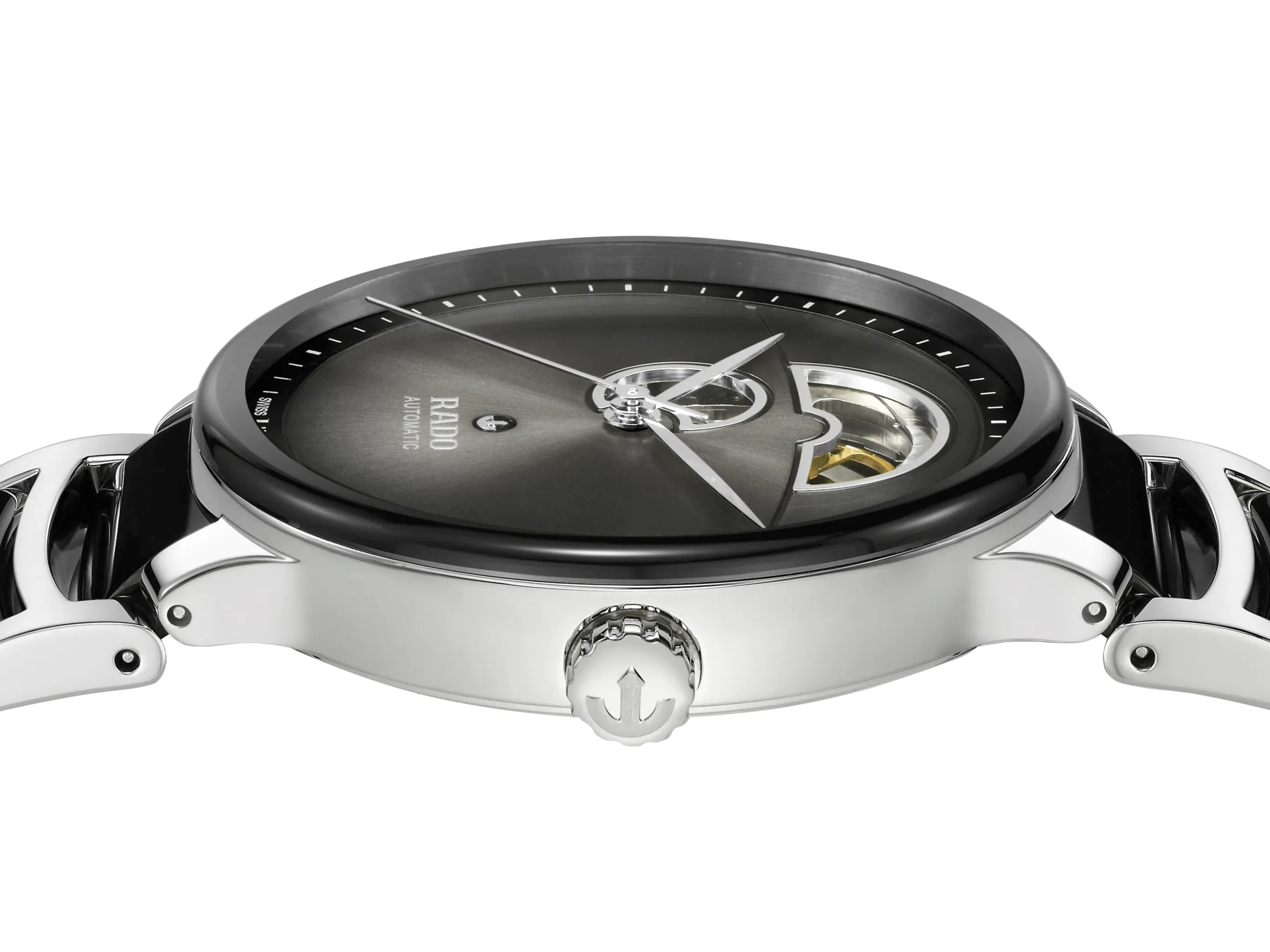 RADO Centrix Automatic Open Heart 39.5mm Black-Silver Men's Watch R30012152