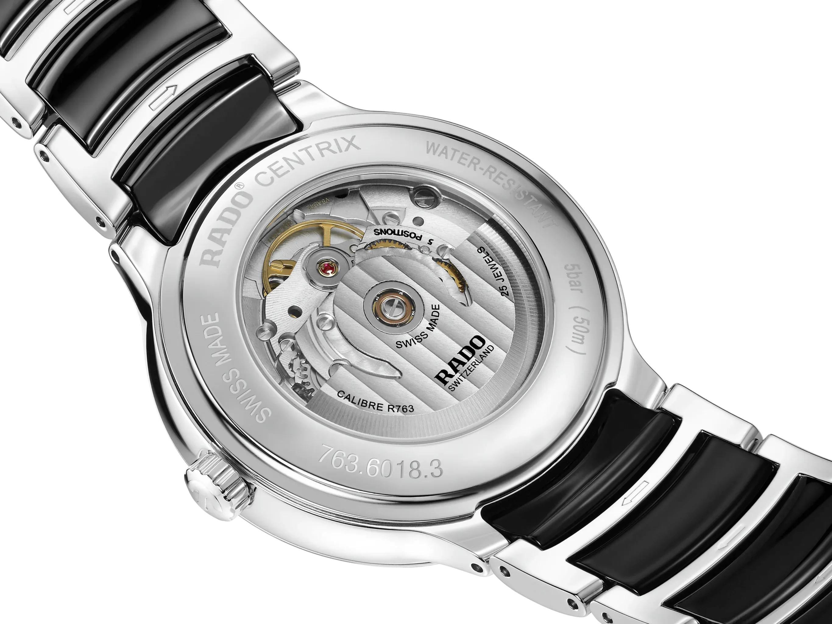 RADO Centrix Automatic Silver-Black Ceramic 39.5mm Men's Watch R30018152