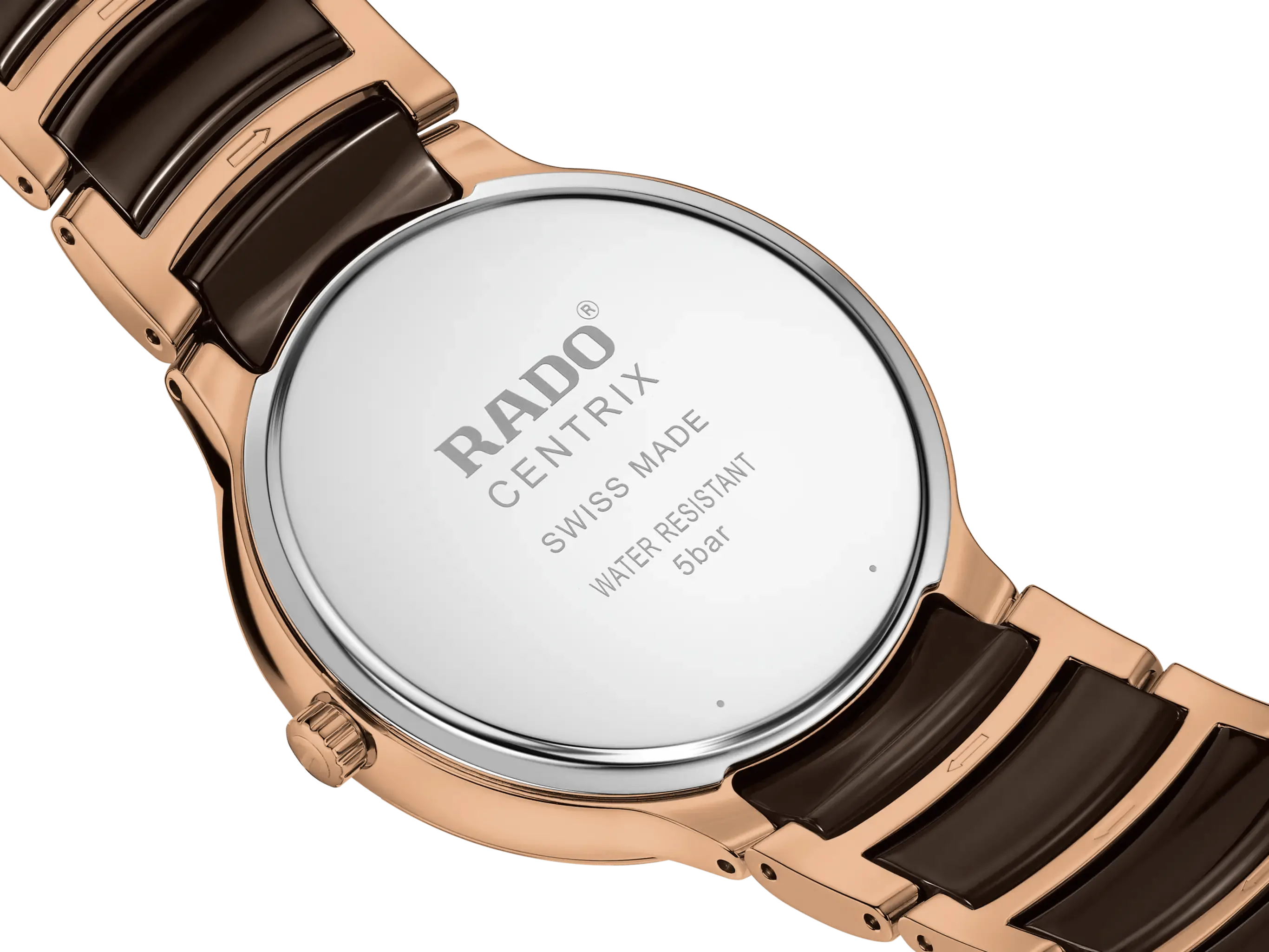 RADO Centrix Diamonds Rose Gold-Brown Ceramic 39.5mm Men's Watch R30023712