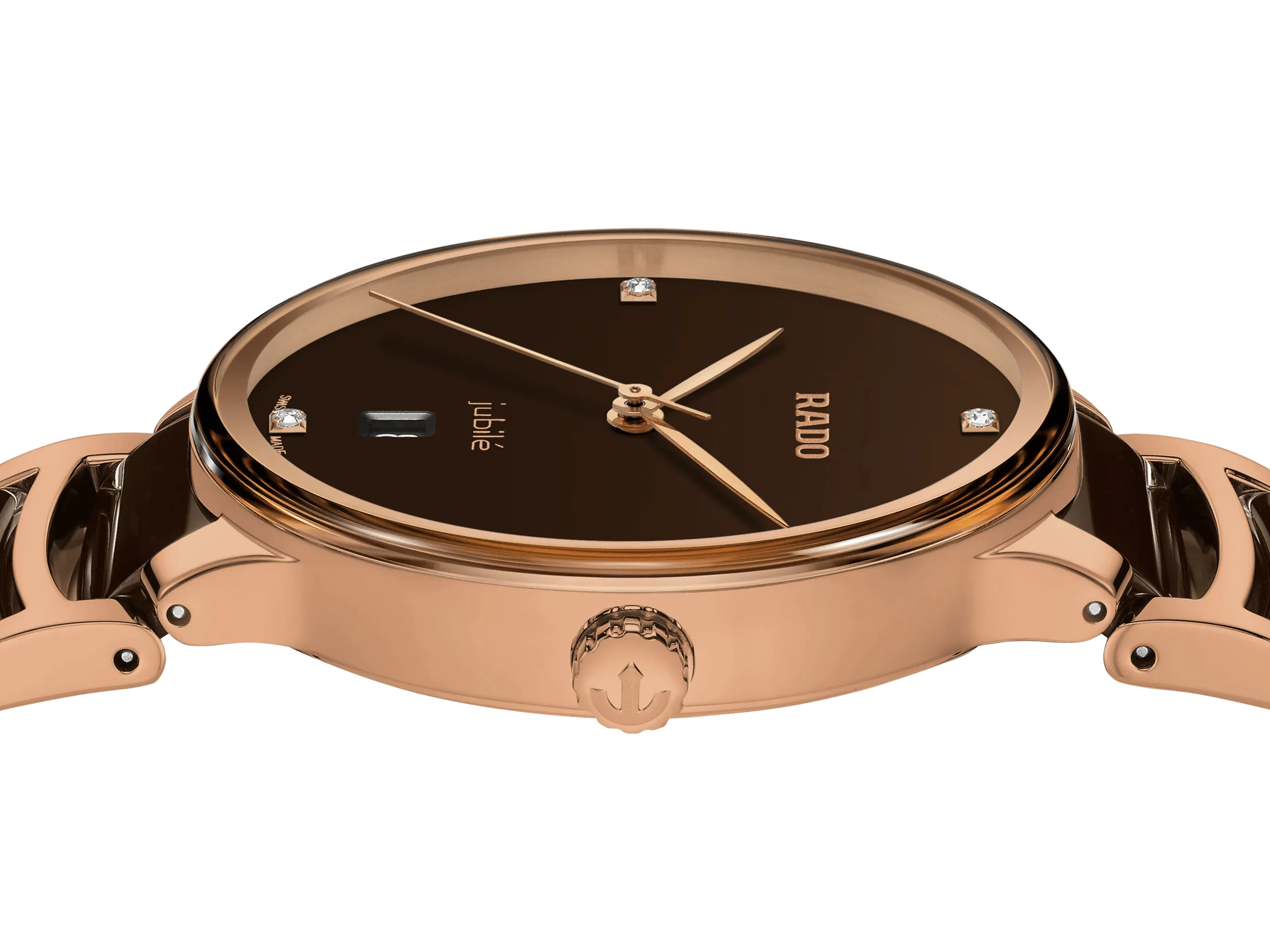RADO Centrix Diamonds Rose Gold-Brown Ceramic 39.5mm Men's Watch R30023712