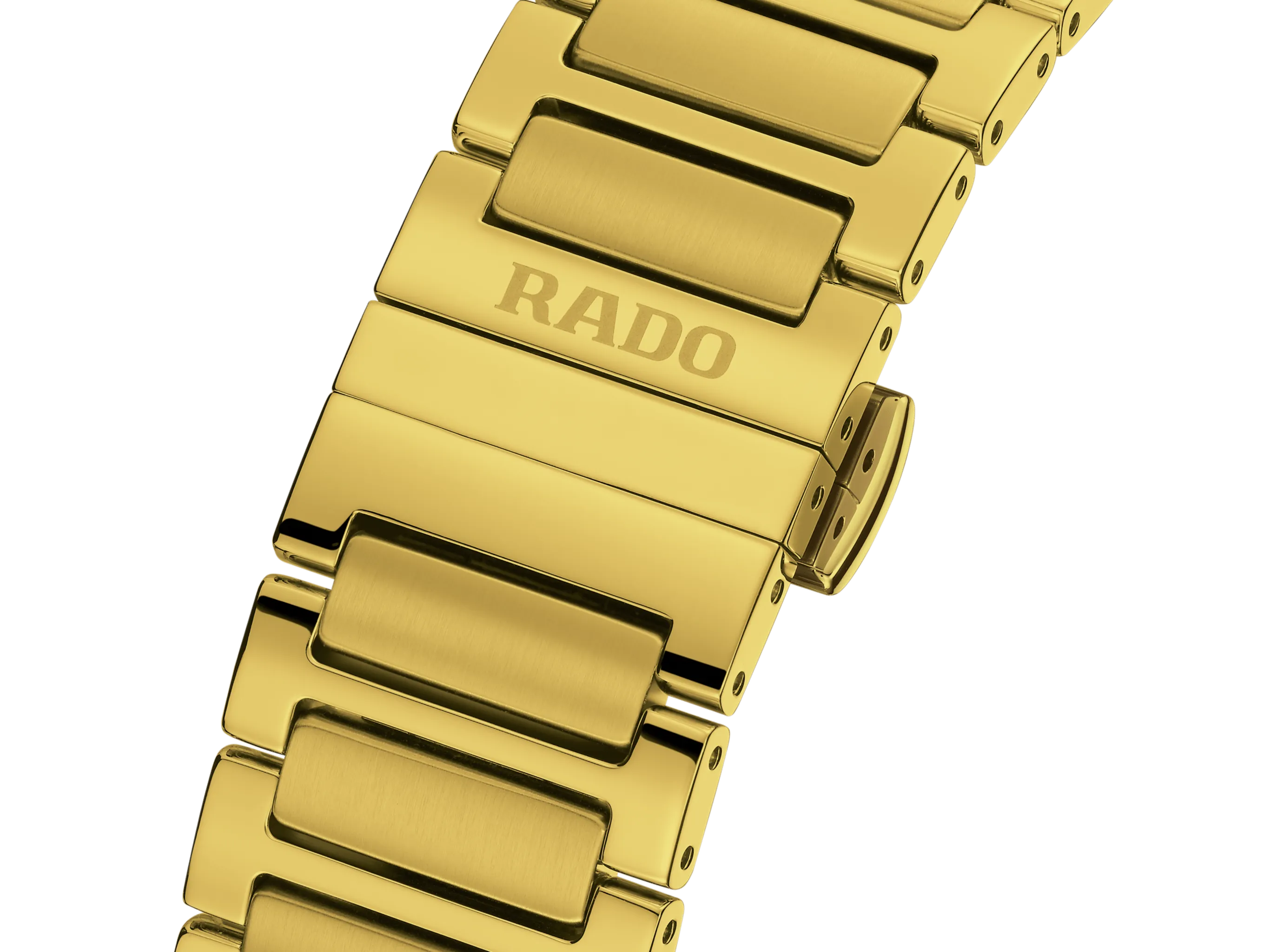 Rado DiaStar Original 38mm Pattern Dial Yellow Gold PVD Men's Watch R12161643
