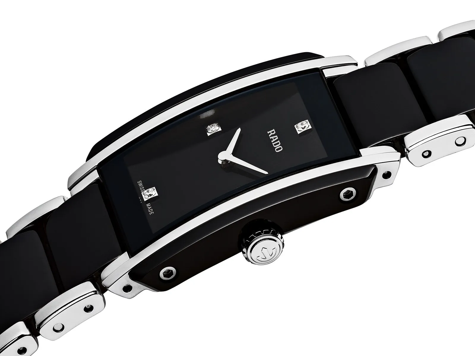 RADO Integral Diamonds 22.7mm Ceramic-Stainless Steel Black Women's Watch R20613712