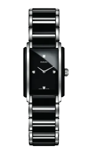 RADO Integral Diamonds 22.7mm Ceramic-Stainless Steel Black Women's Watch R20613712