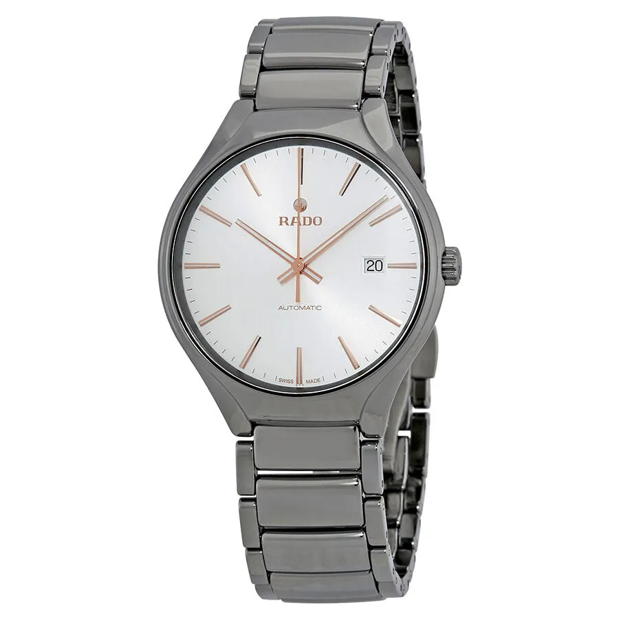 Rado True Grey Ceramic Silver-Tone Dial Automatic Watch R27057112