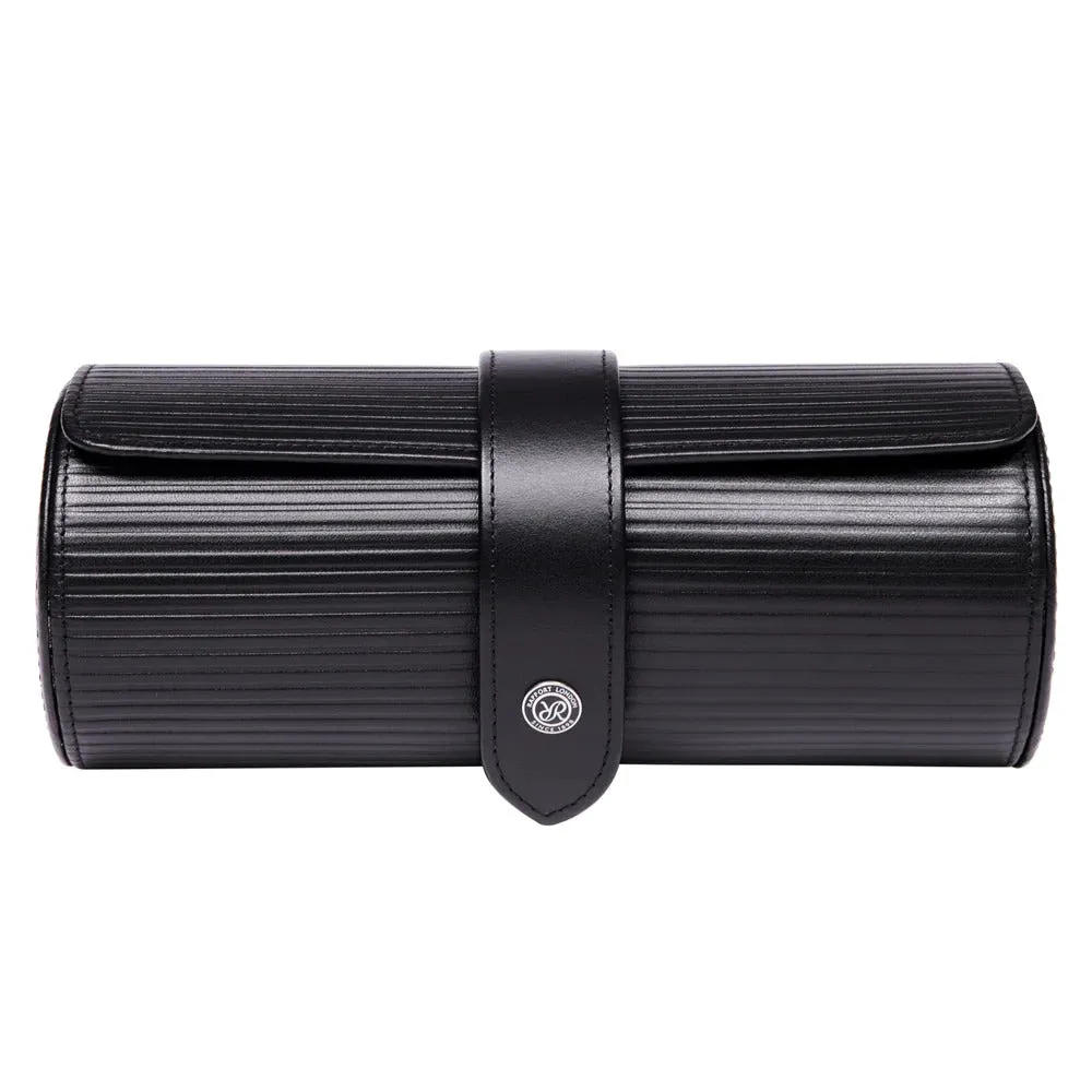 Rapport - Nova Triple Watch Roll in Black Leather | D342