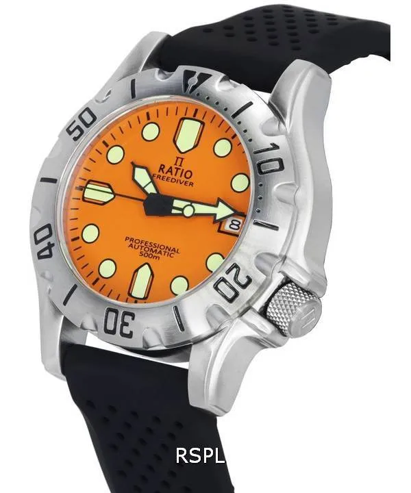 Ratio FreeDiver Professional Sapphire Orange Dial Automatic RTF011 500M Men's Watch