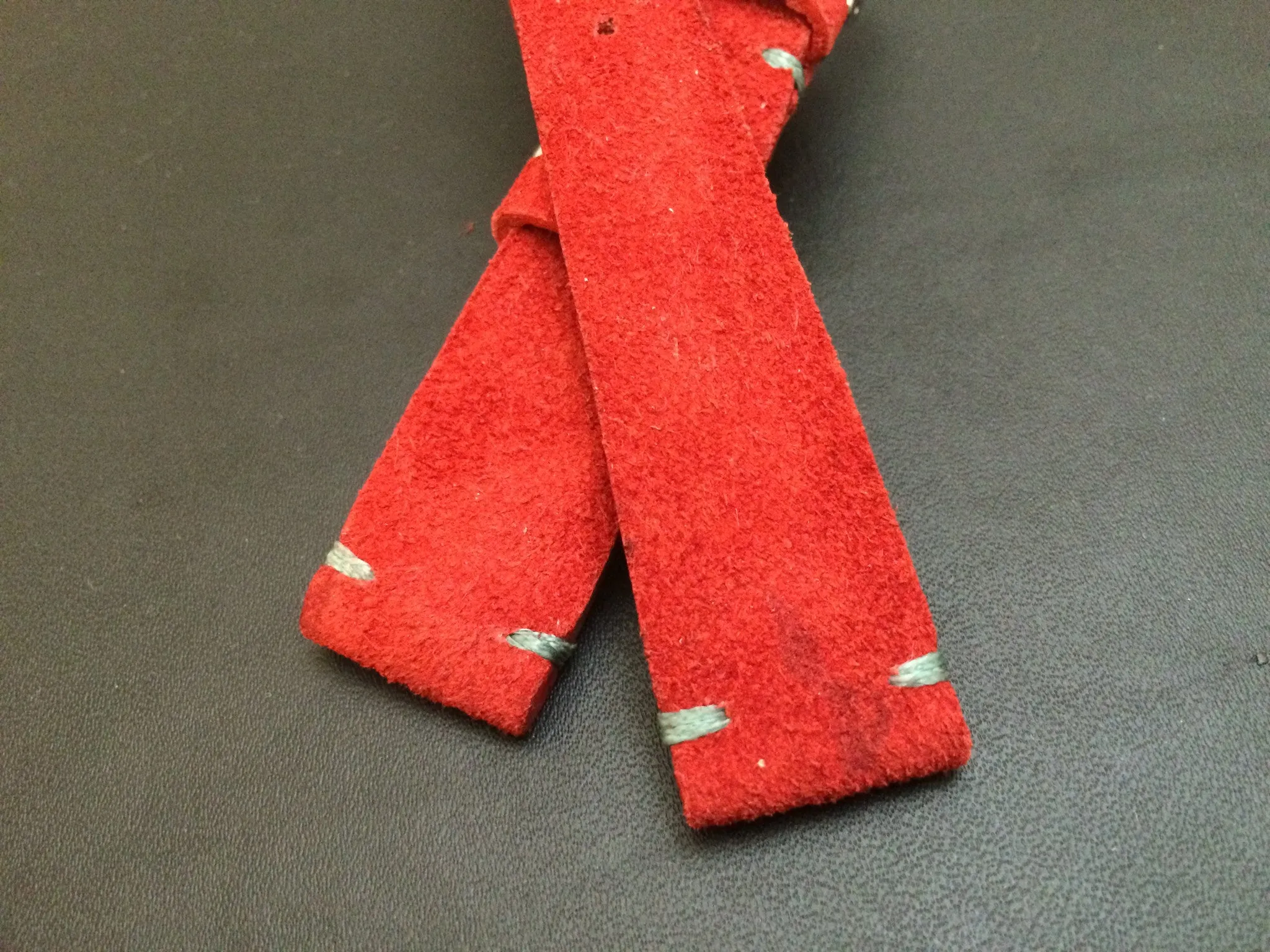Red suede leather watch straps 20mm, Mens wristwatch Band, Anniversary gift ideas for Husband