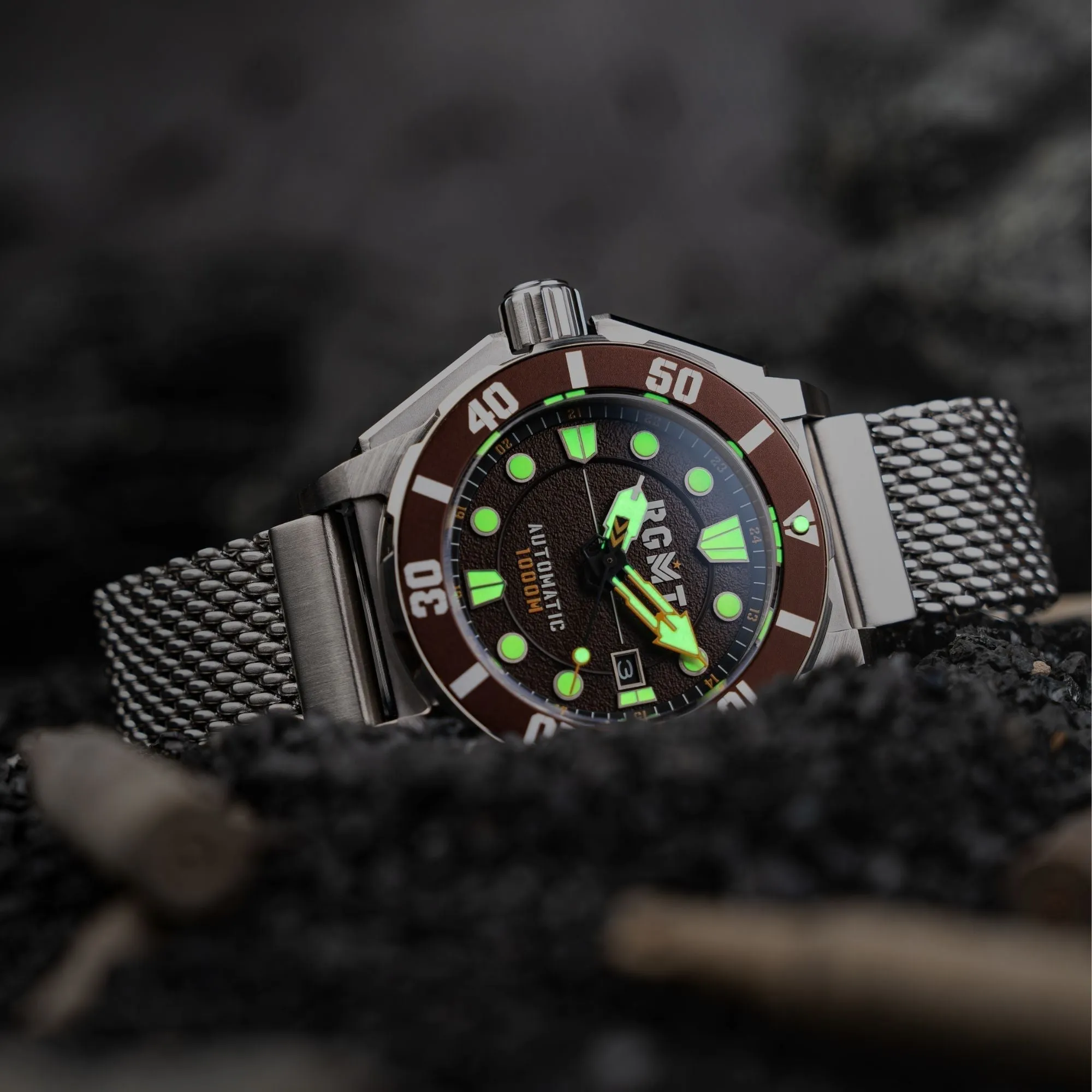 RGMT Torpedo Automatic Diver Mocha Brown
