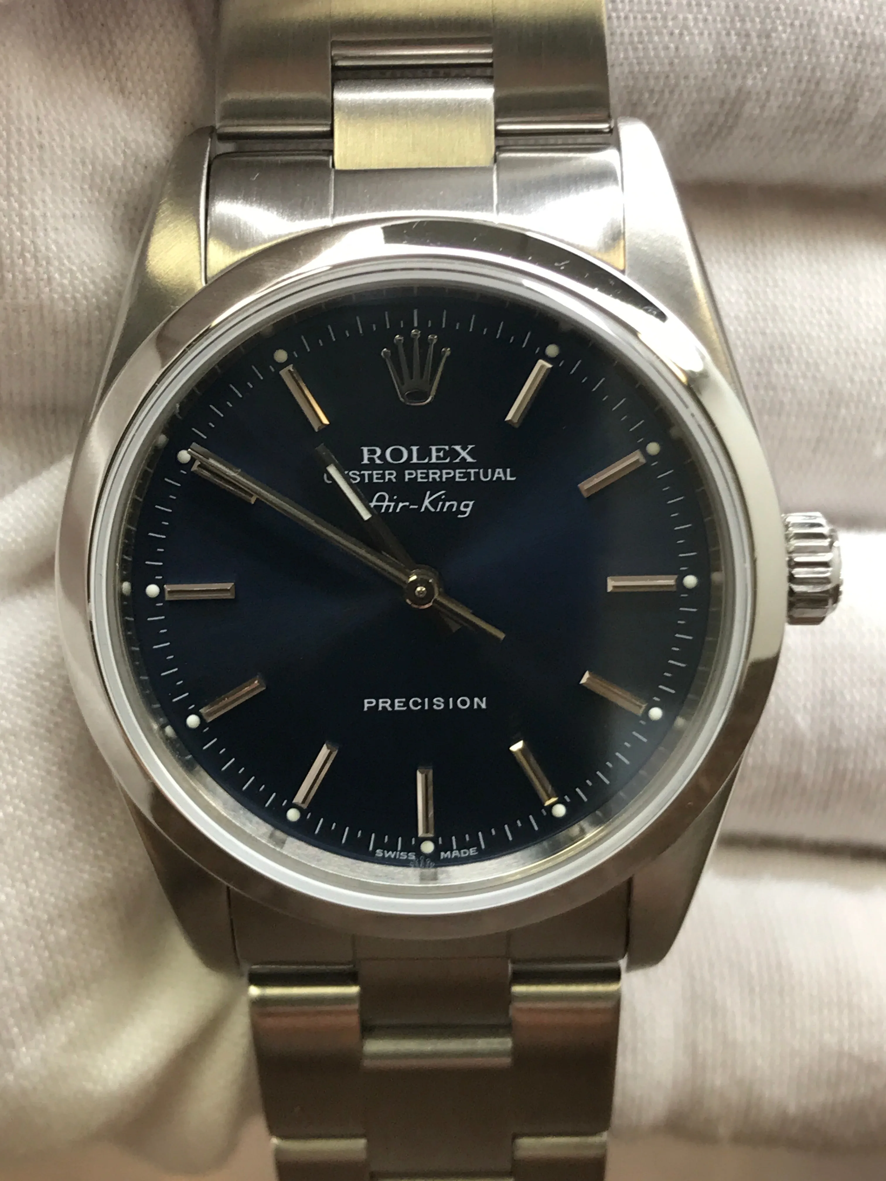 Rolex Air-King 14000 Blue Dial Automatic Watch