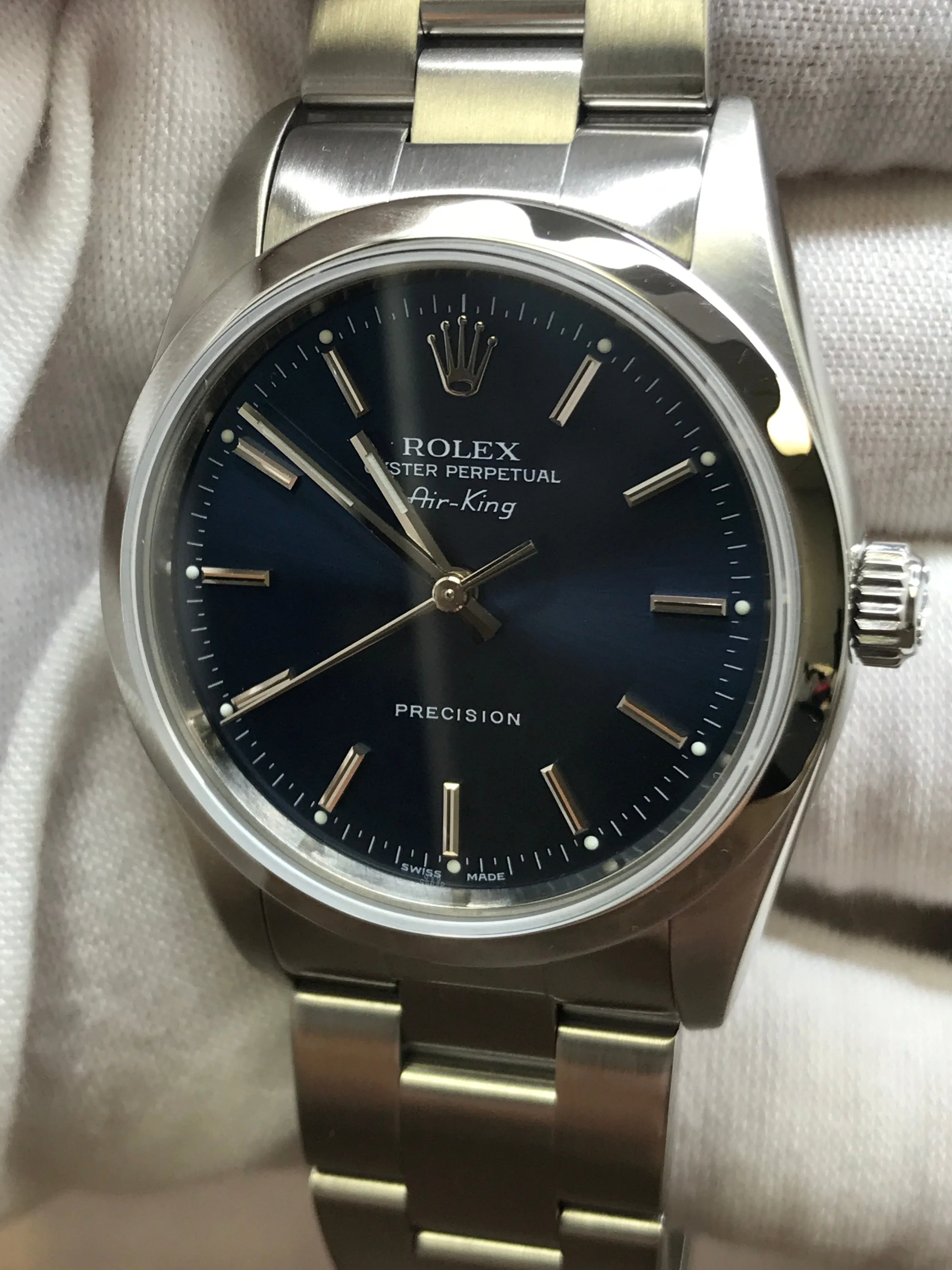Rolex Air-King 14000 Blue Dial Automatic Watch