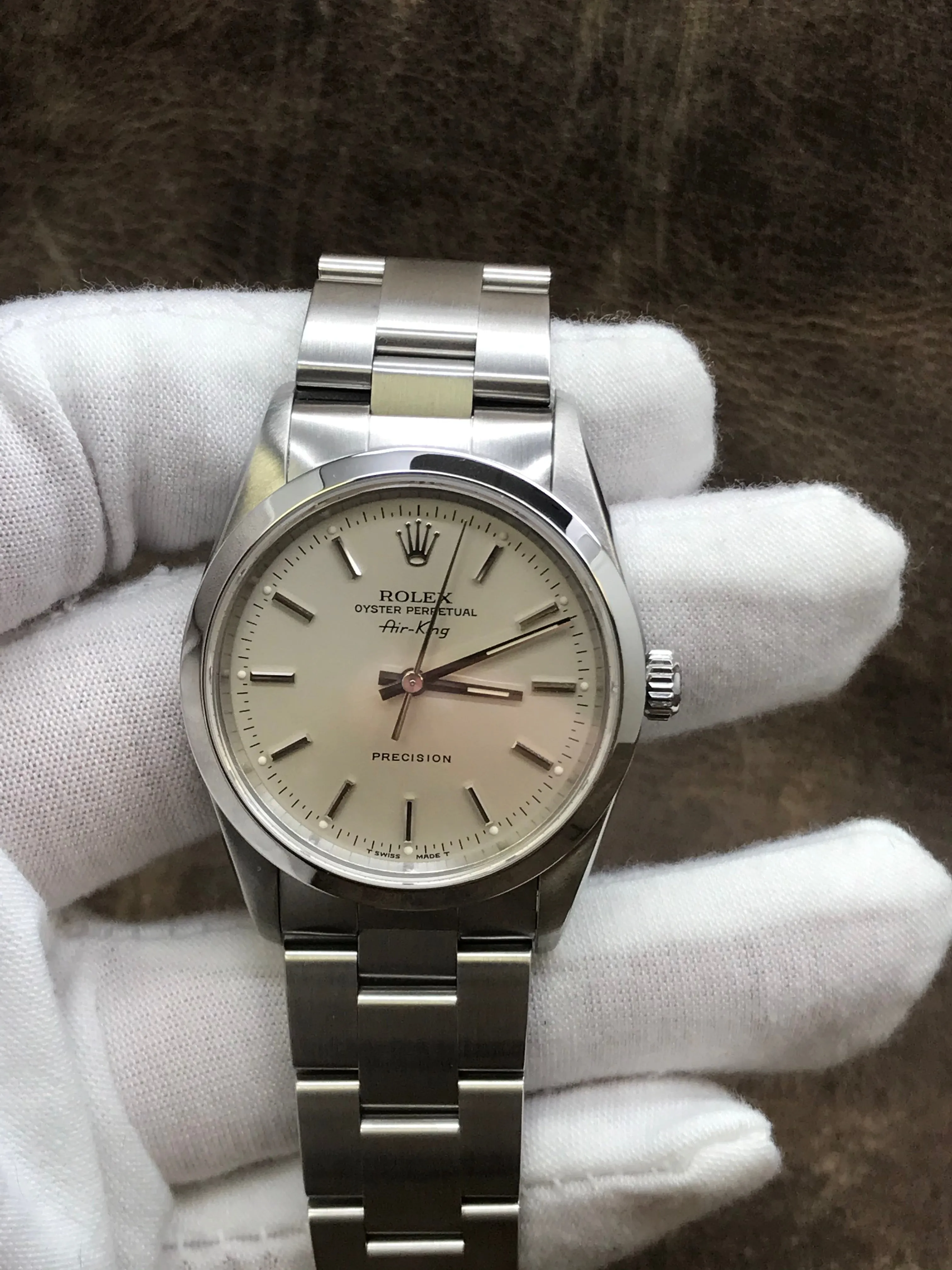 Rolex Air-King 14000 Silver Dial Automatic Watch