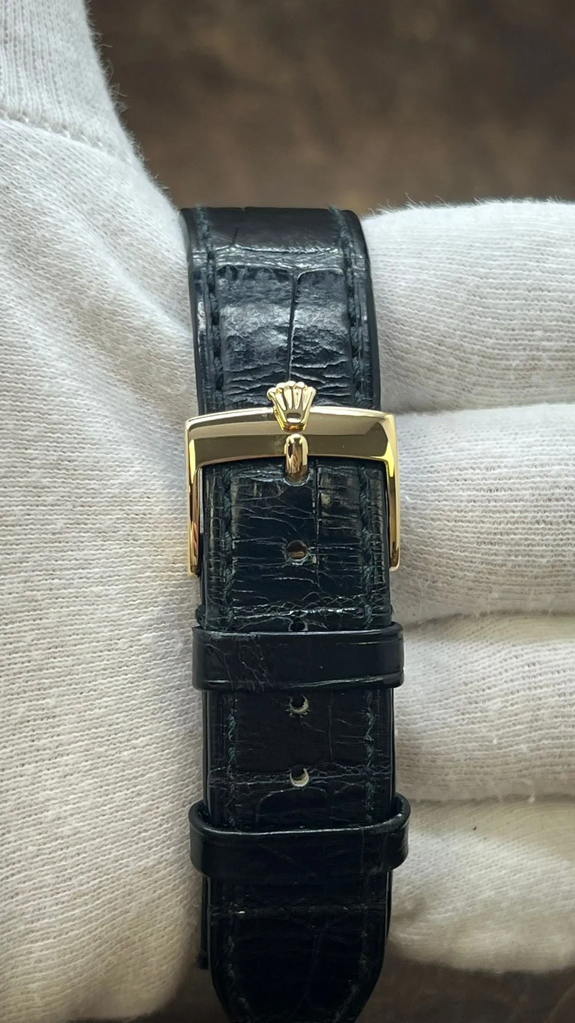 Rolex Cellini 18K Yellow Gold 5115 White Dial Manual Wind Watch