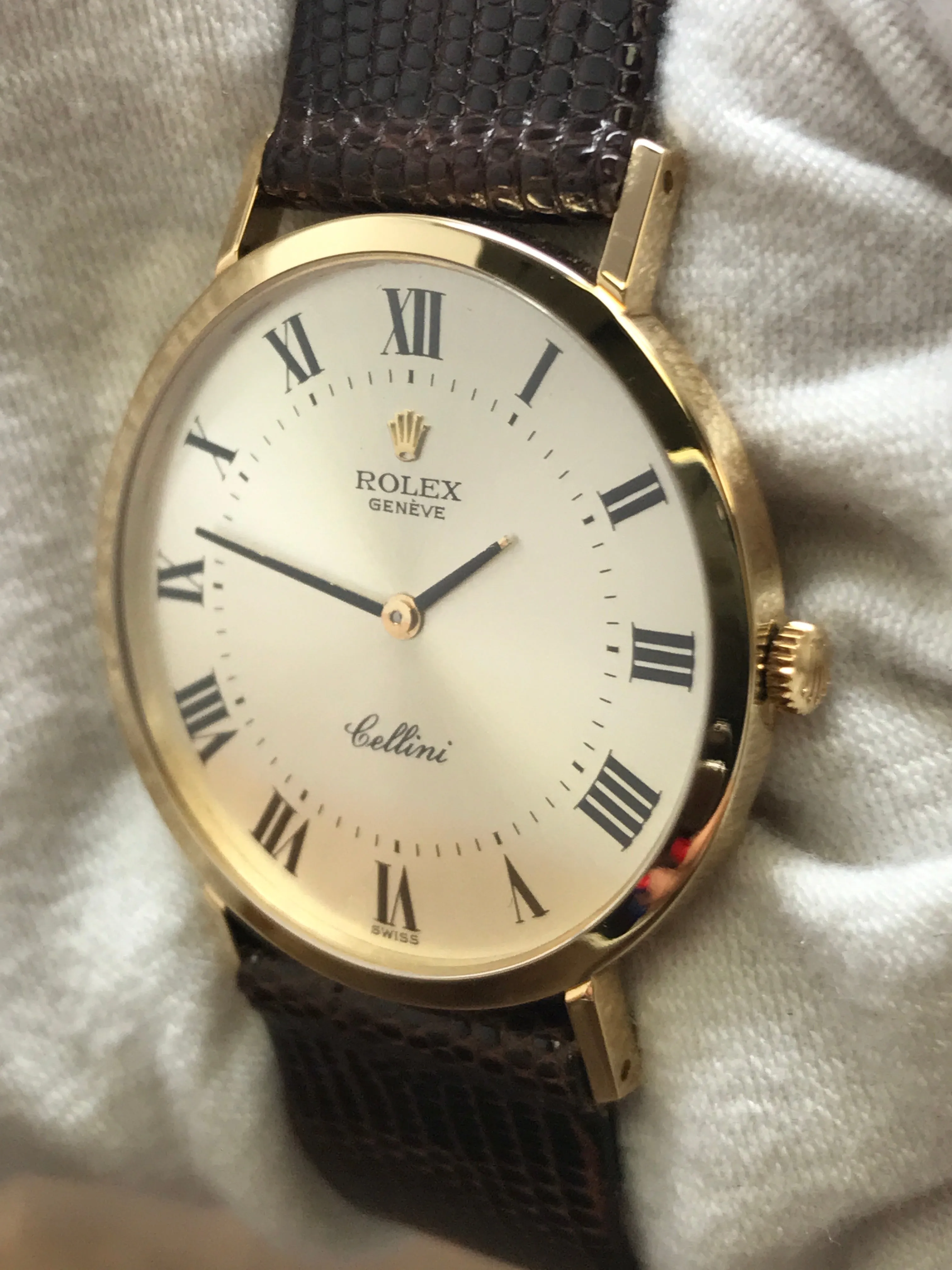 Rolex Cellini 4112 Champagne Dial Hand Wind Men's Watch