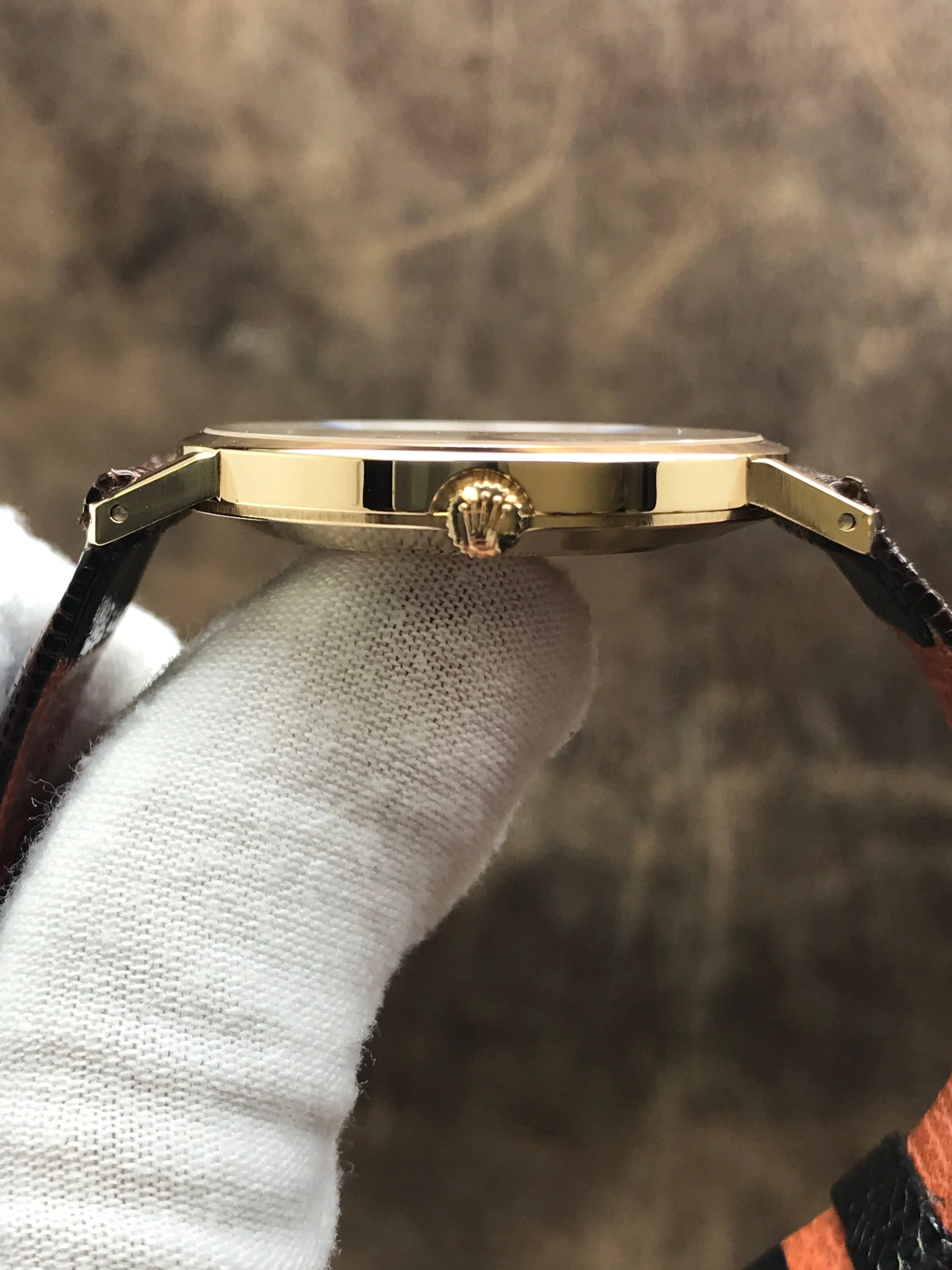 Rolex Cellini 4112 Champagne Dial Hand Wind Men's Watch