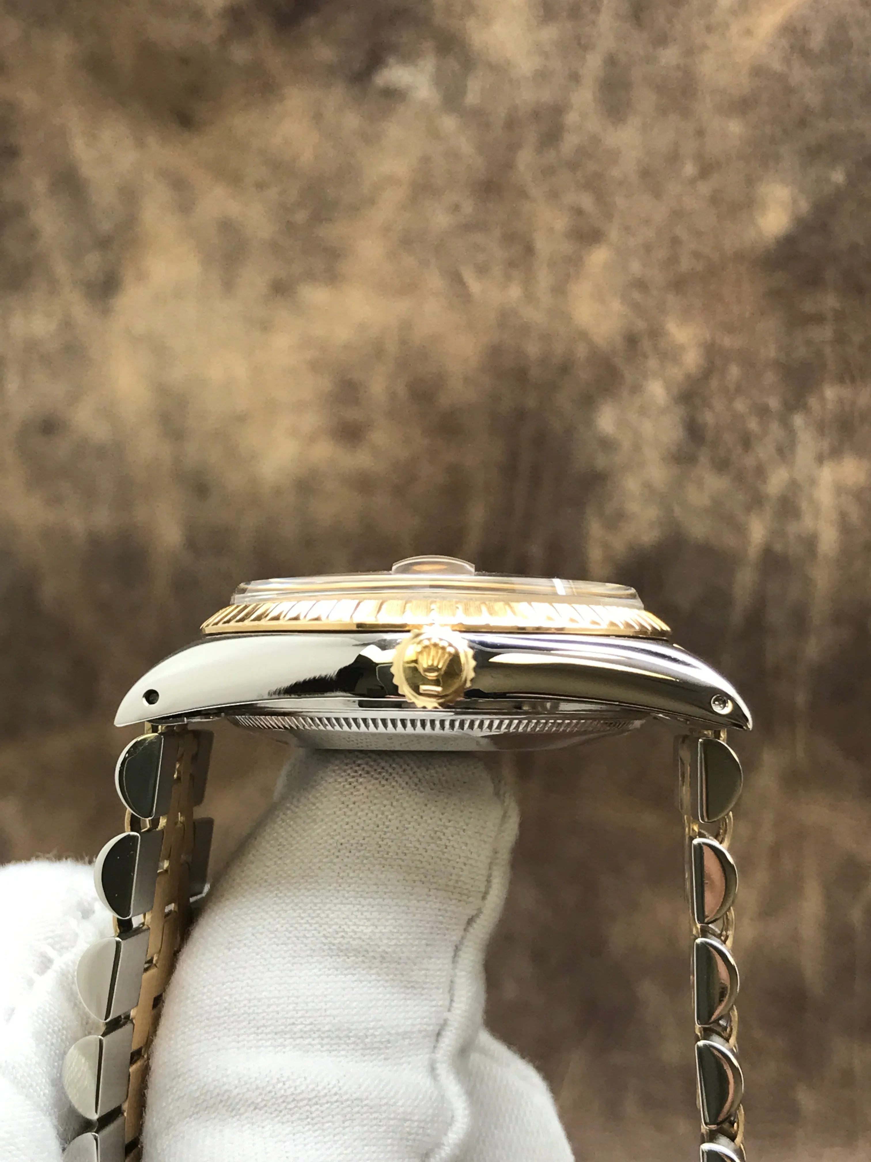 Rolex Date 34mm 15053 Custom MOP Diamond Dial Automatic Watch