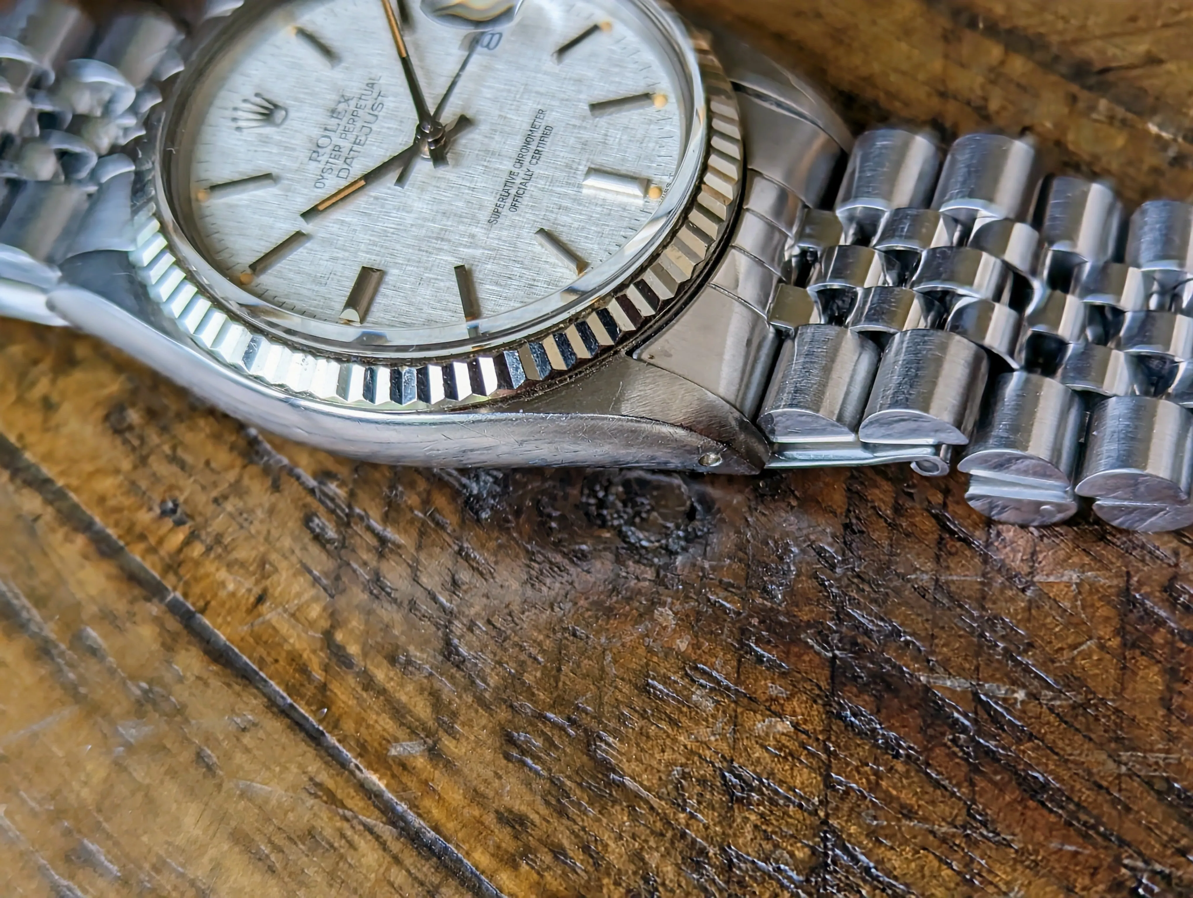 Rolex Datejust 16014 - Pumpkin Linen