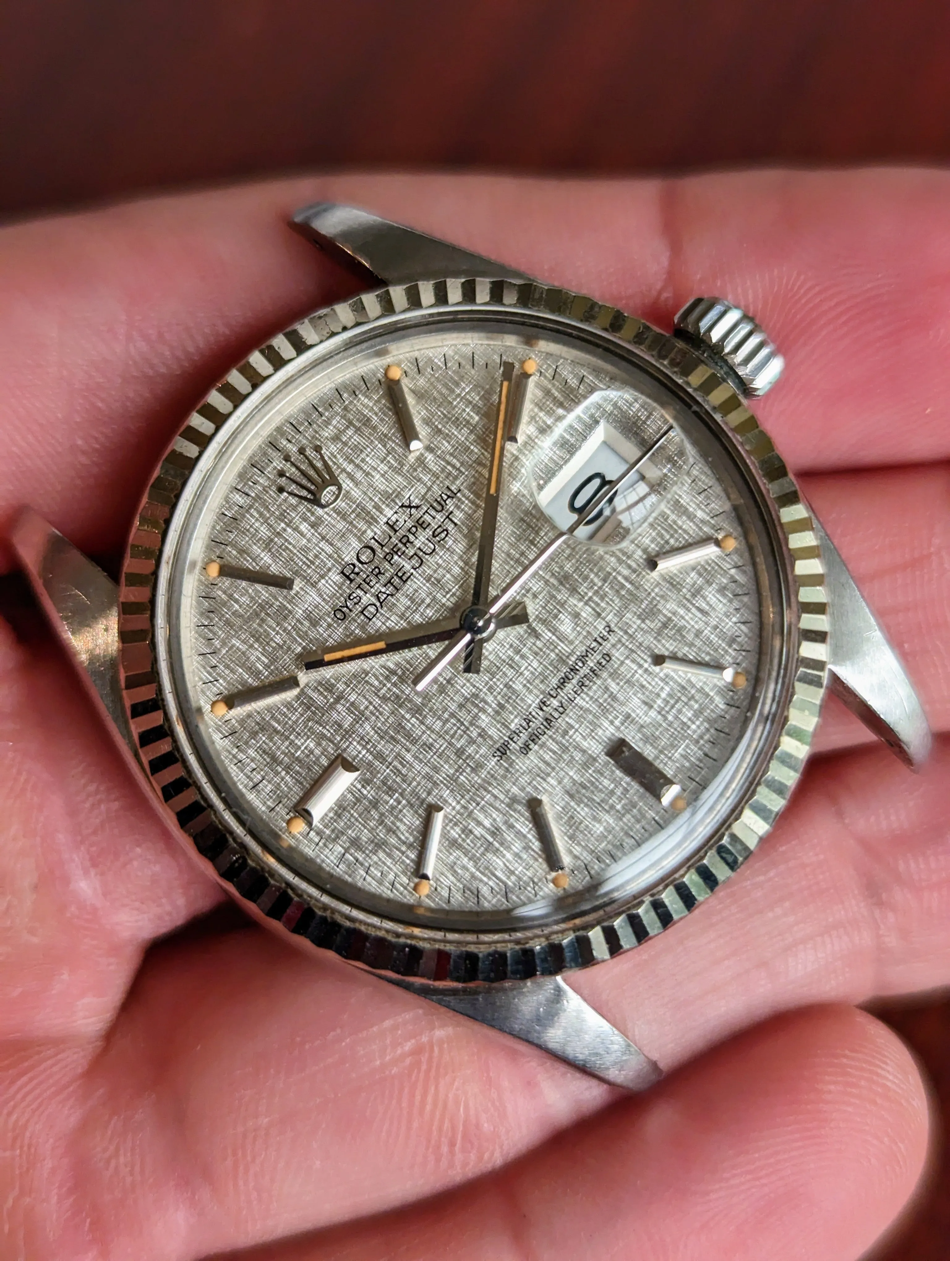 Rolex Datejust 16014 - Pumpkin Linen
