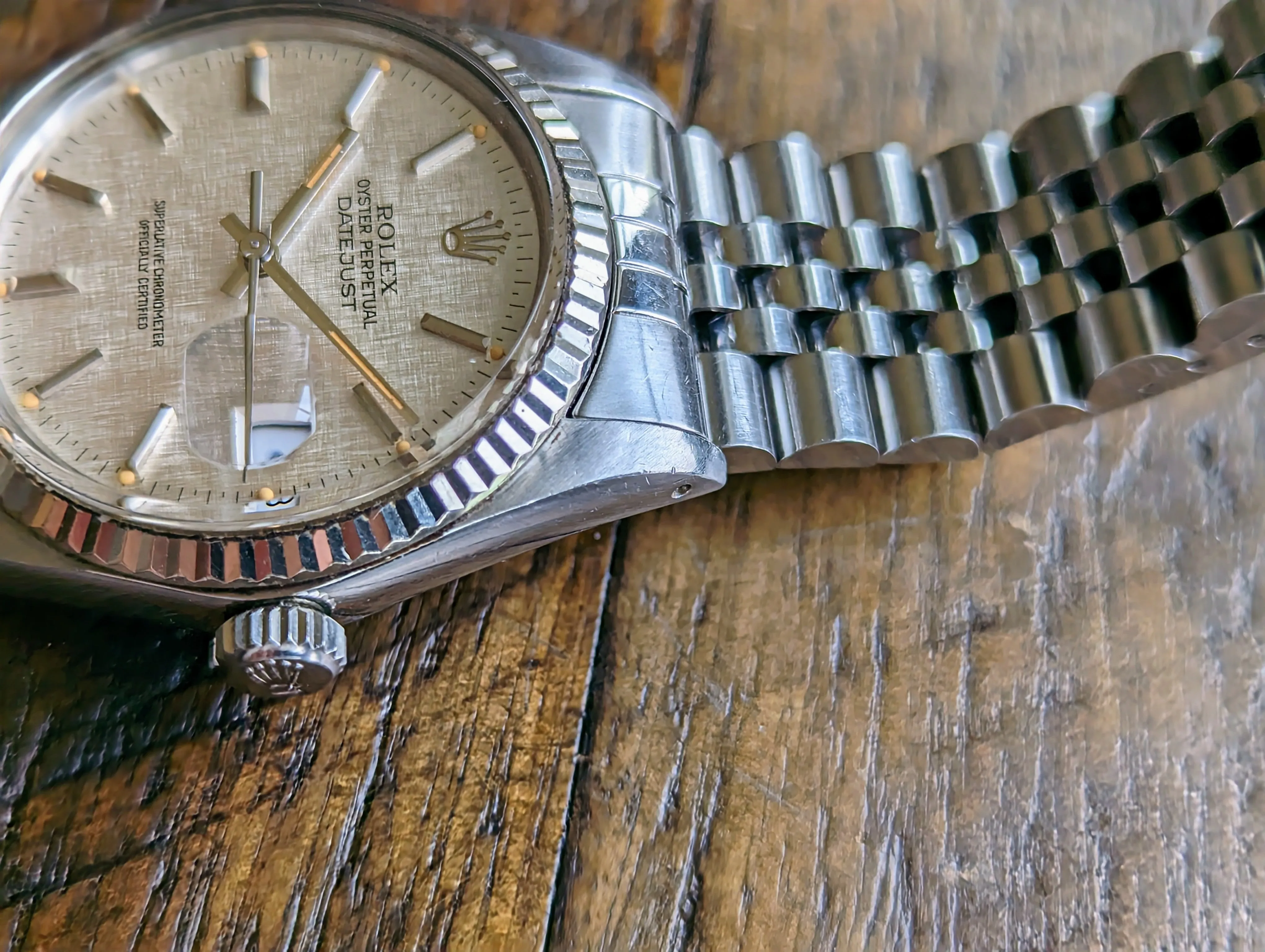 Rolex Datejust 16014 - Pumpkin Linen