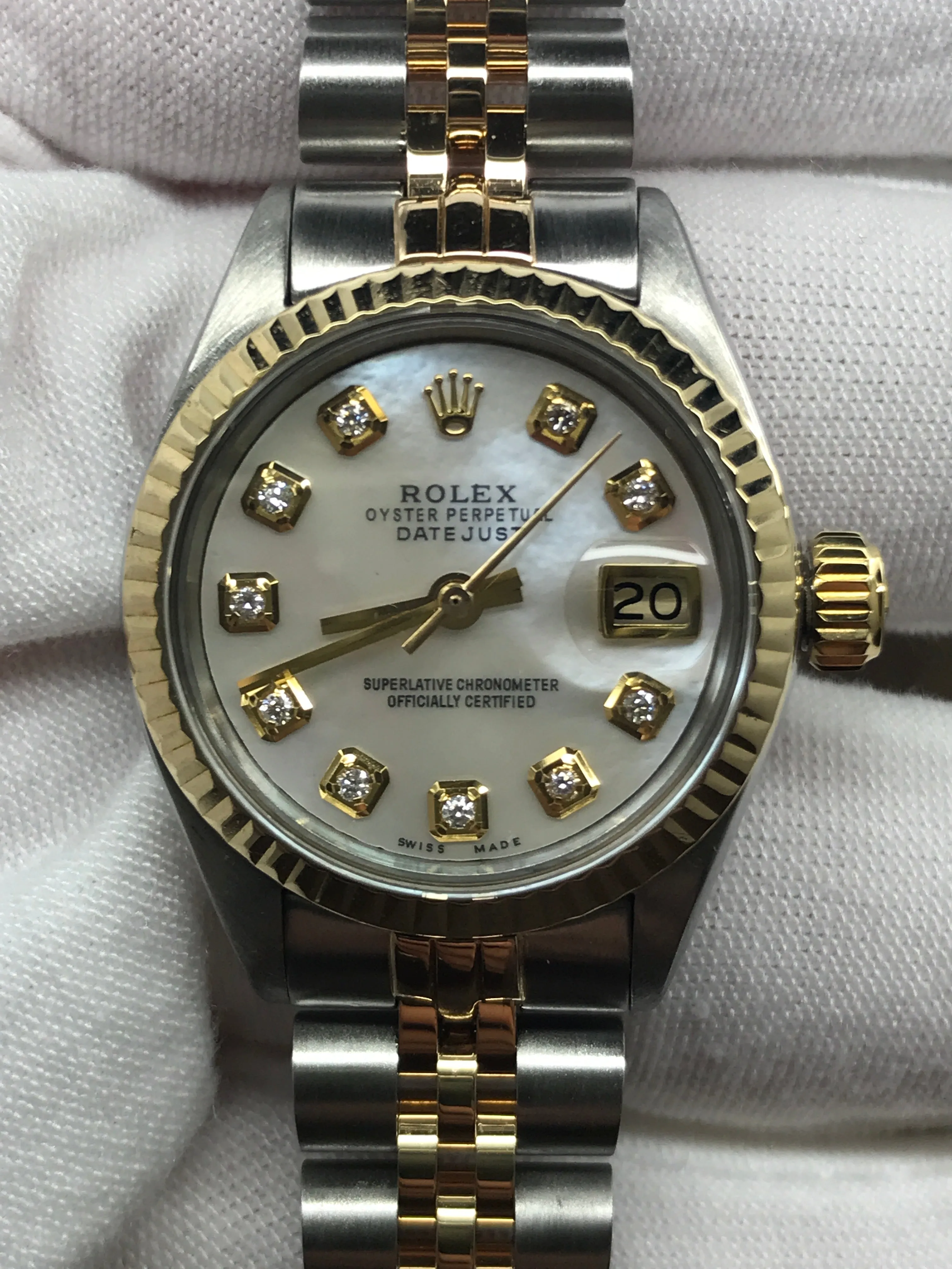 Rolex Datejust 26mm 6917 Custom MOP Diamond Dial Automatic Women's Watch