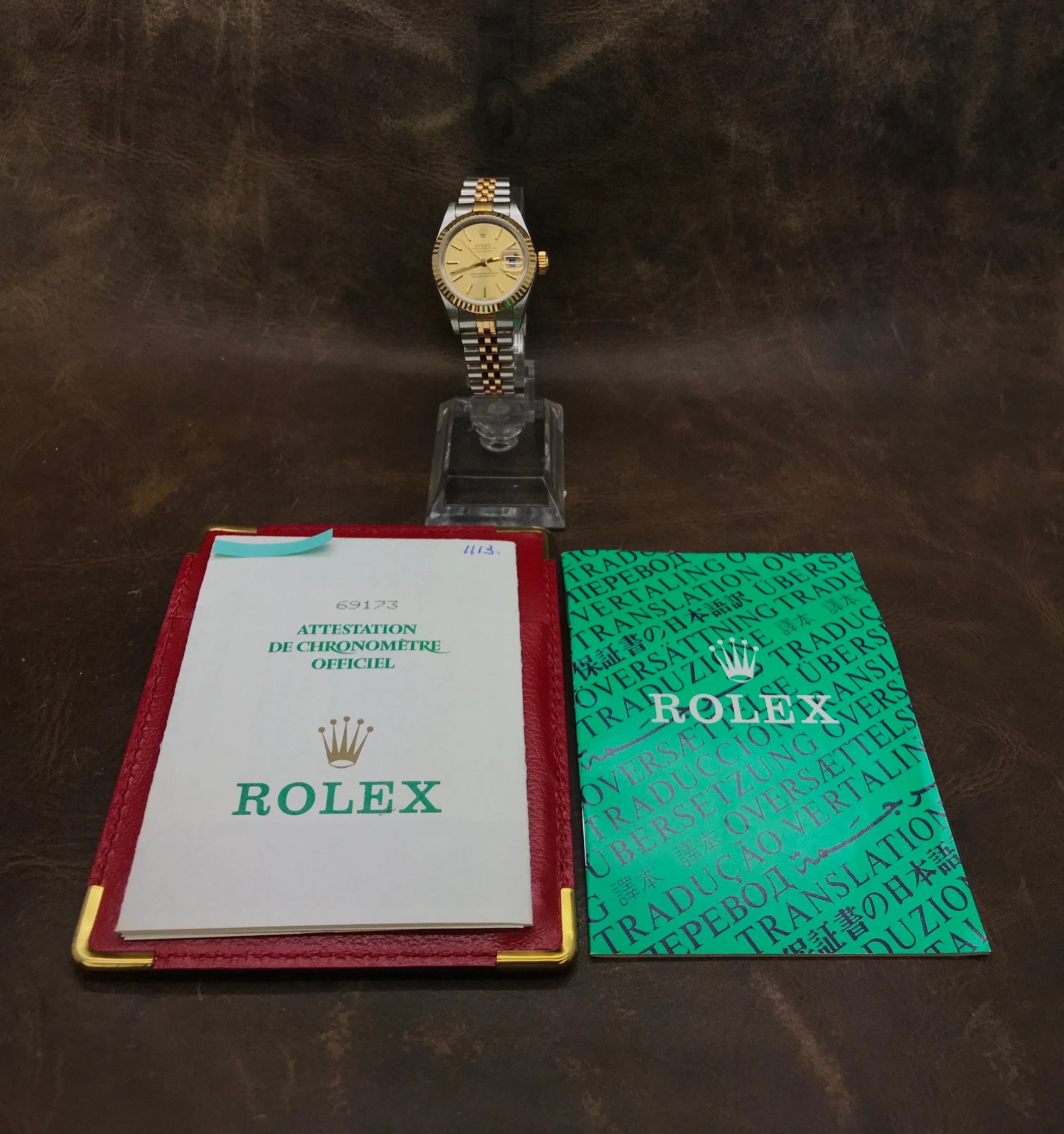 Rolex Datejust 26mm 69173 Champagne Dial Automatic Women's Watch