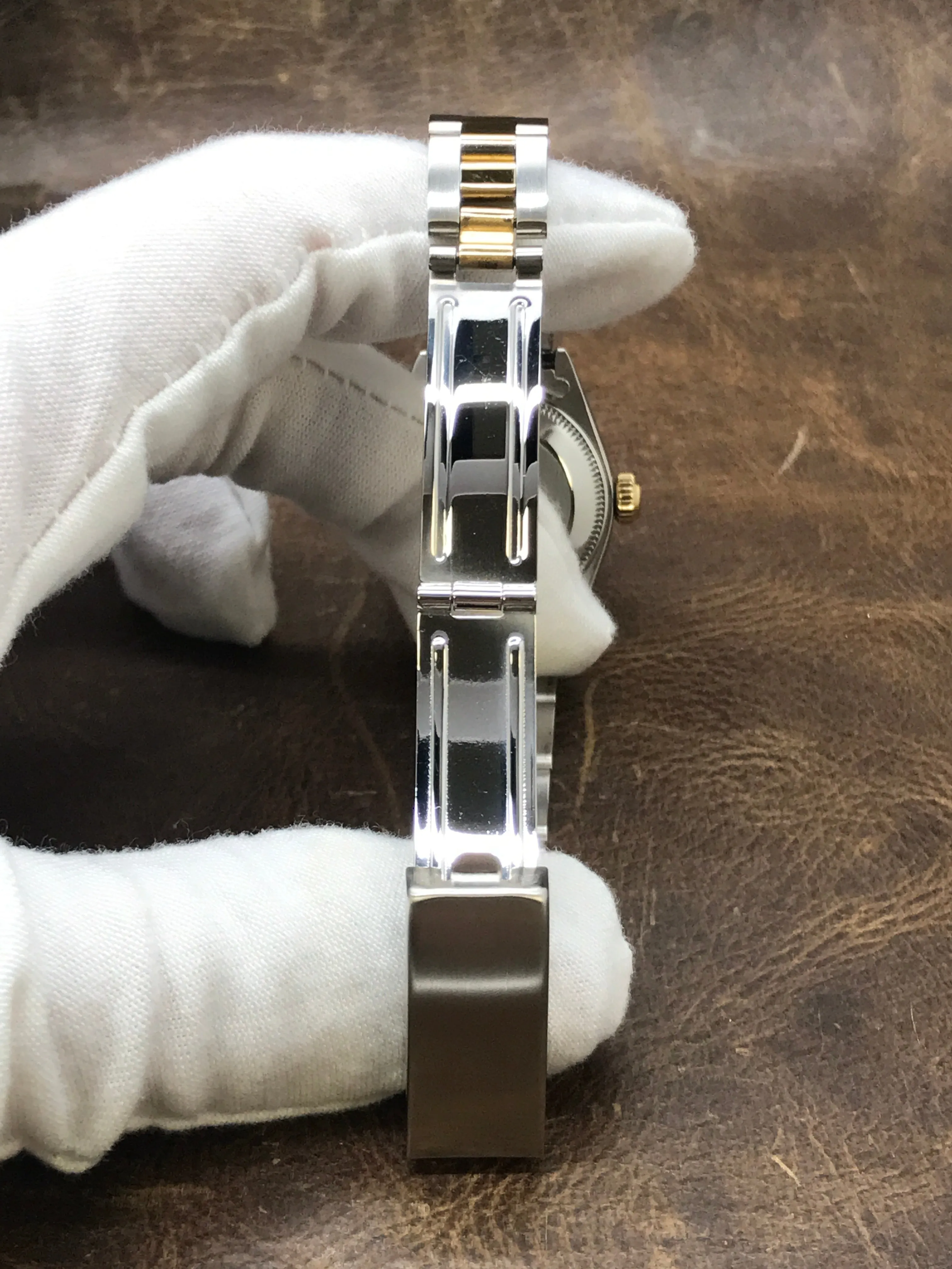 Rolex Datejust 26mm Custom Bracelet 6917 Champagne Dial Automatic Women's Watch