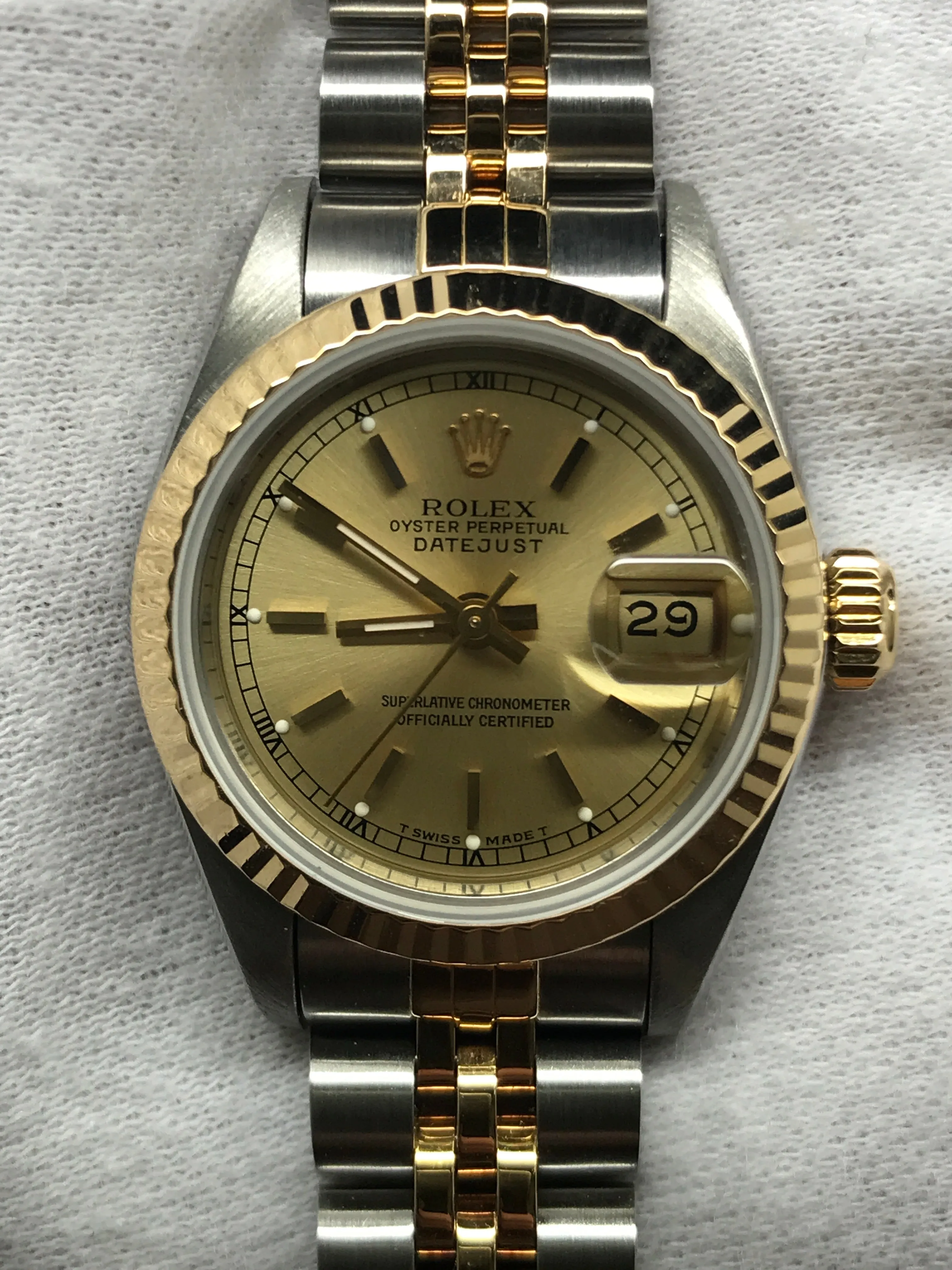 Rolex Datejust 26mm Full B&P 69173 Champagne Dial Automatic Women's Watch