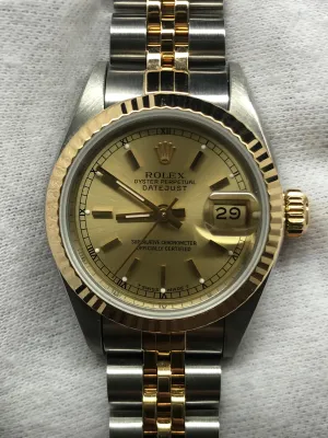 Rolex Datejust 26mm Full B&P 69173 Champagne Dial Automatic Women's Watch
