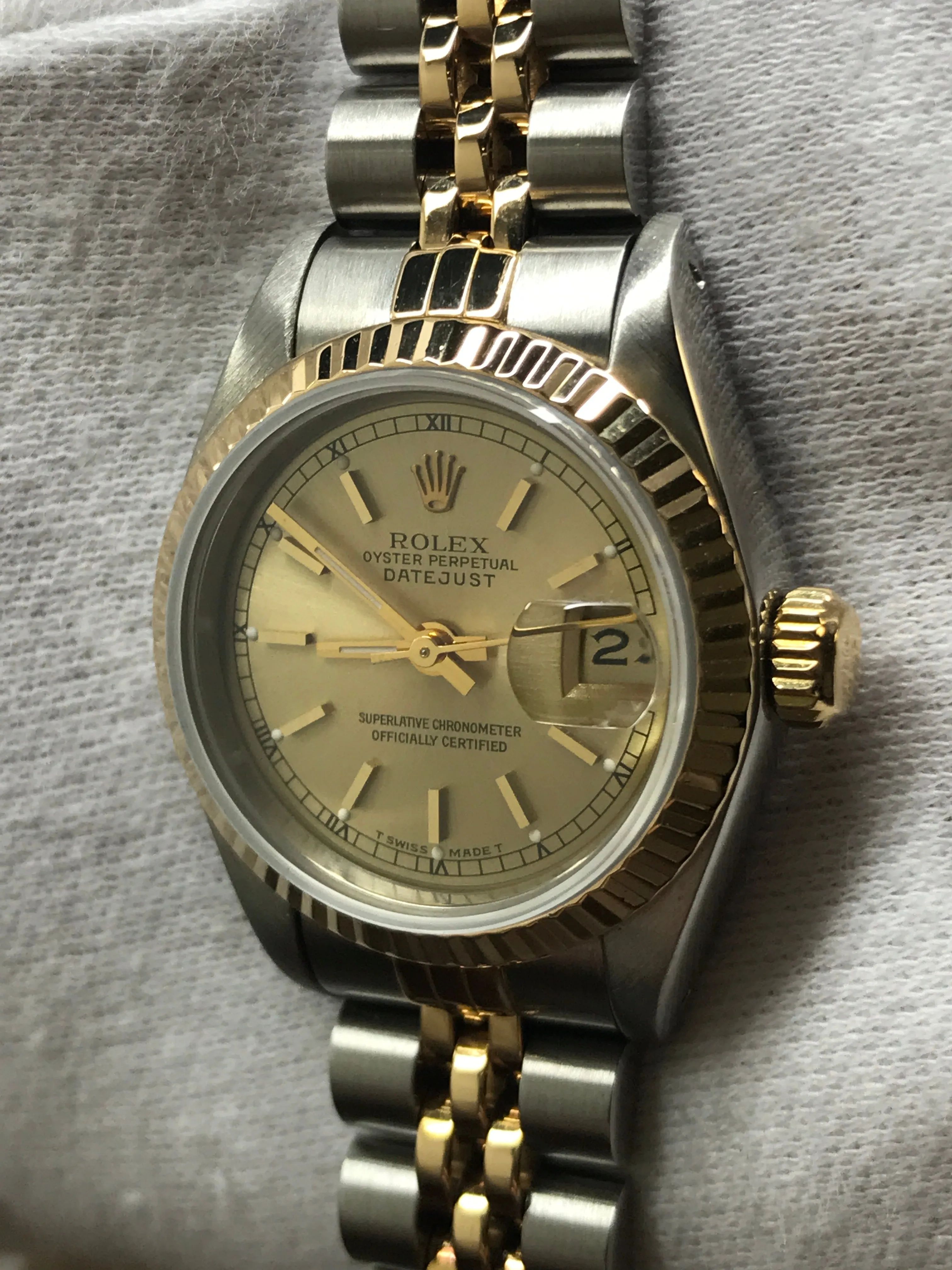 Rolex Datejust 26mm Full B&P 69173 Champagne Dial Automatic Women's Watch