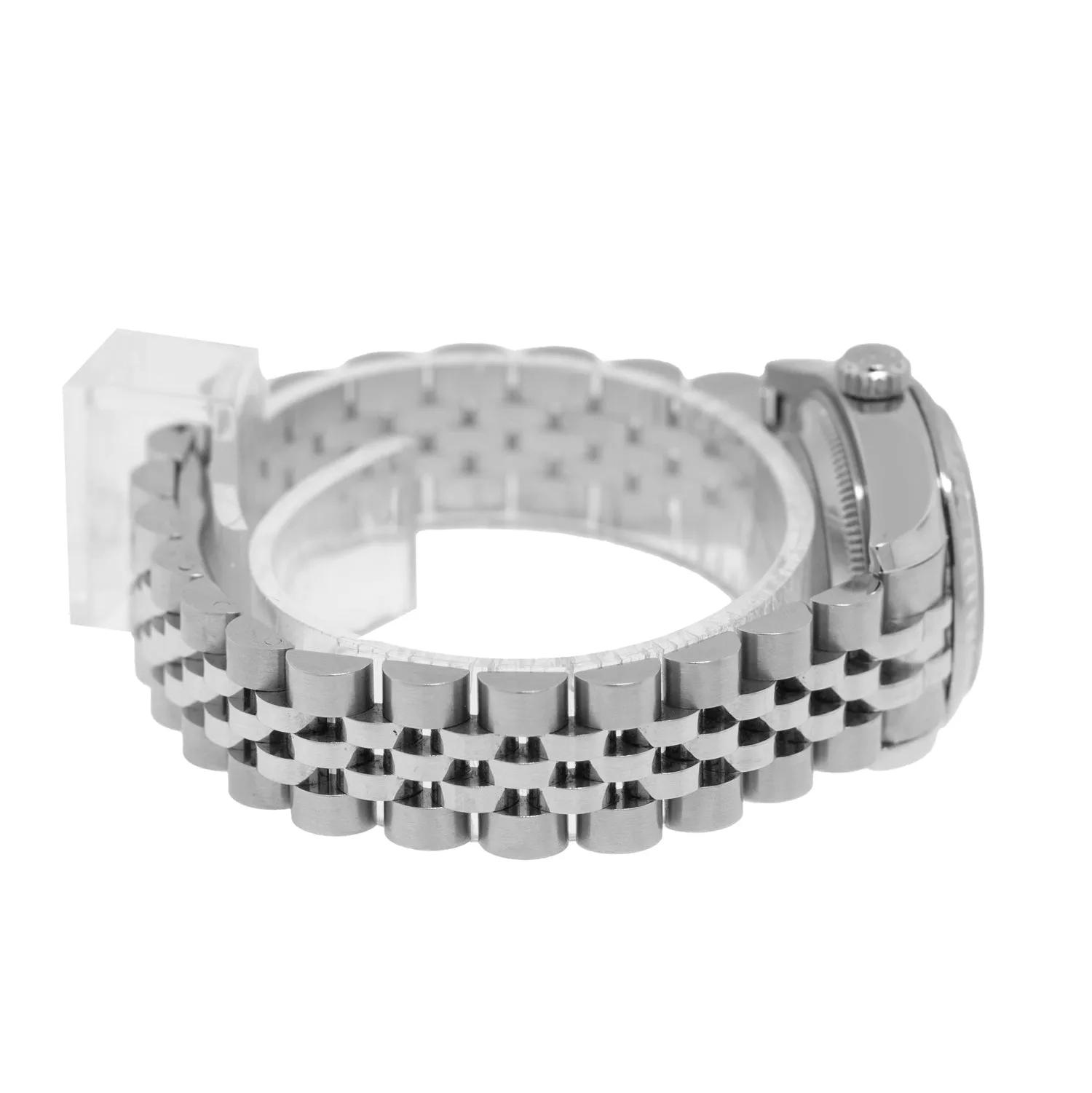 Rolex Datejust 26mm White Gold Steel White Roman Dial Fluted Bezel 179174