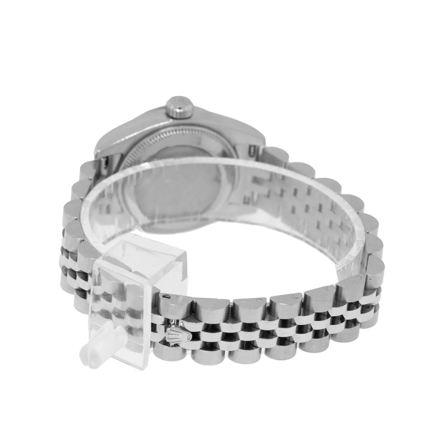 Rolex Datejust 26mm White Gold Steel White Roman Dial Fluted Bezel 179174
