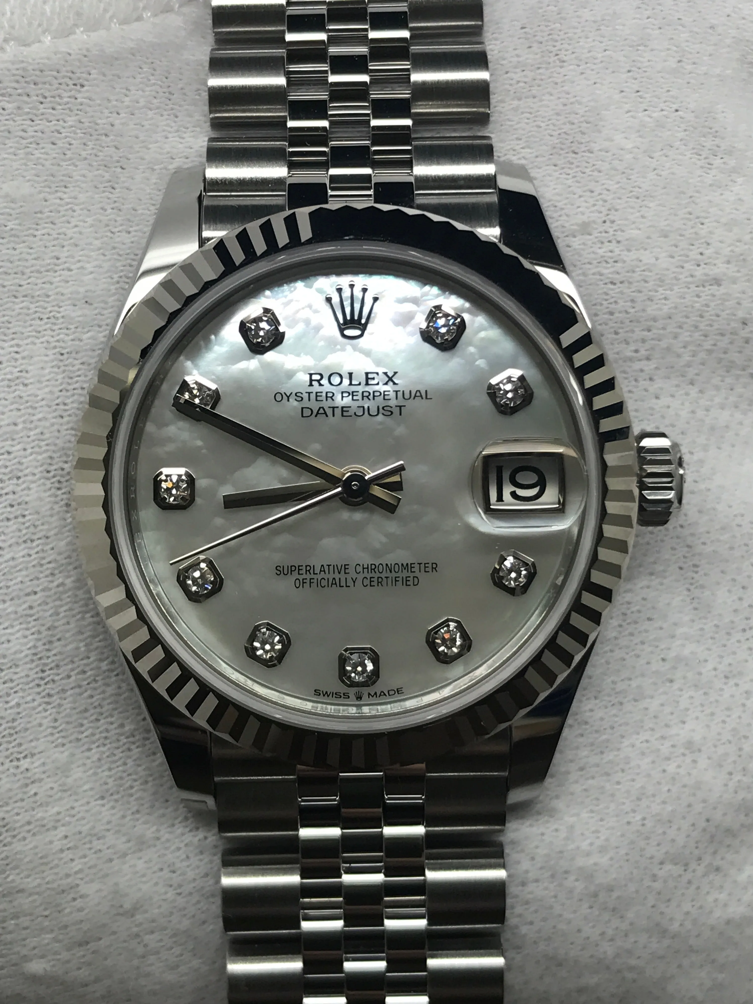 Rolex Datejust 31 278274 White MOP Diamond Dial Automatic Women's Watch