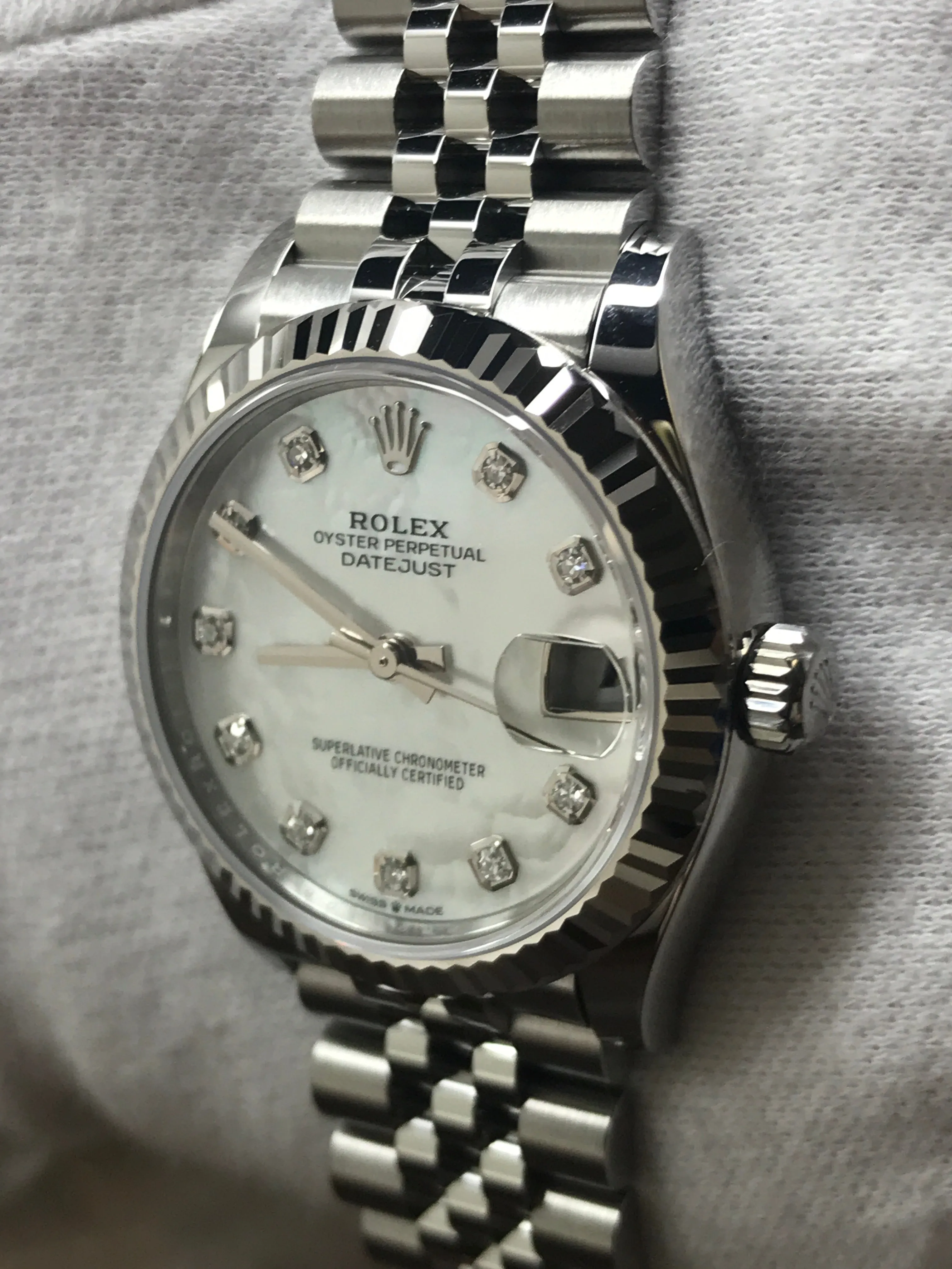 Rolex Datejust 31 278274 White MOP Diamond Dial Automatic Women's Watch
