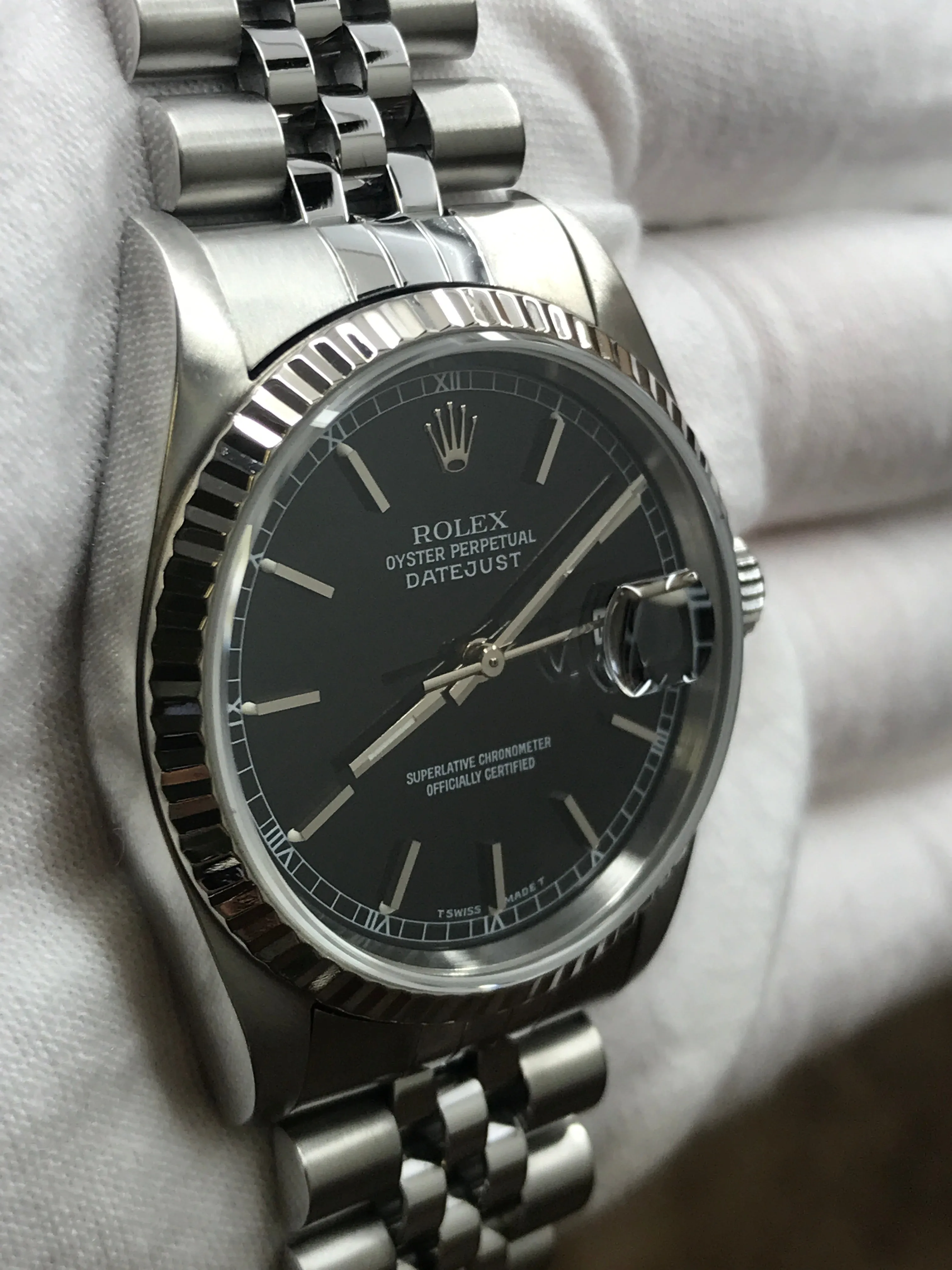 Rolex Datejust 36 16234 Black Dial Automatic Watch