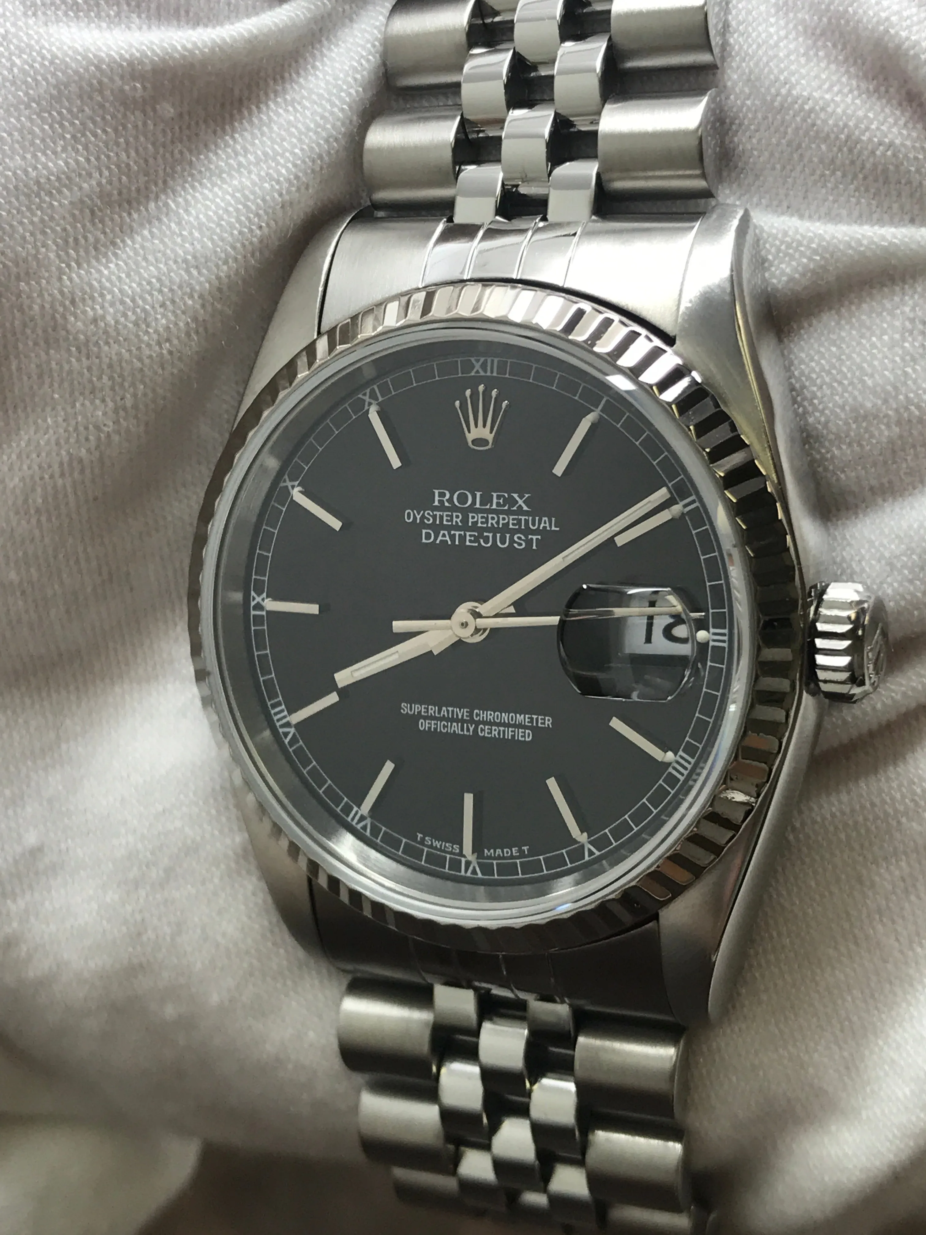 Rolex Datejust 36 16234 Black Dial Automatic Watch