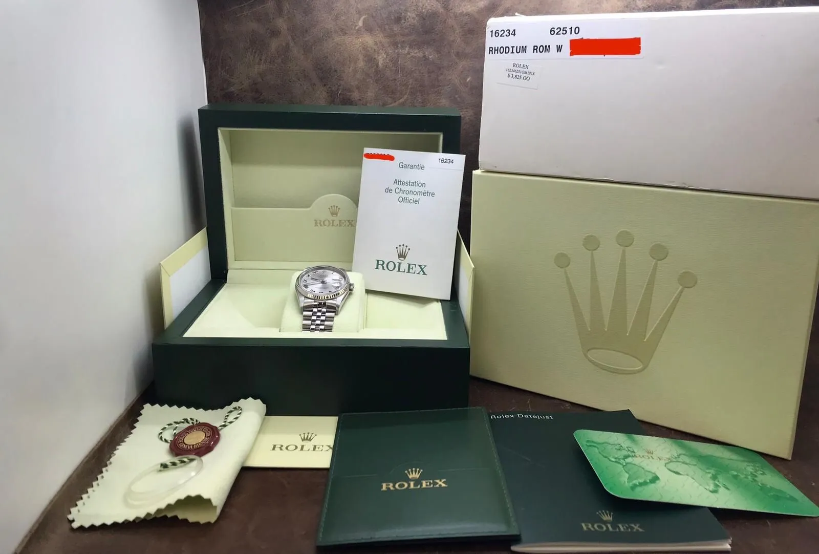 Rolex Datejust 36 16234 Silver Roman Dial Automatic Watch