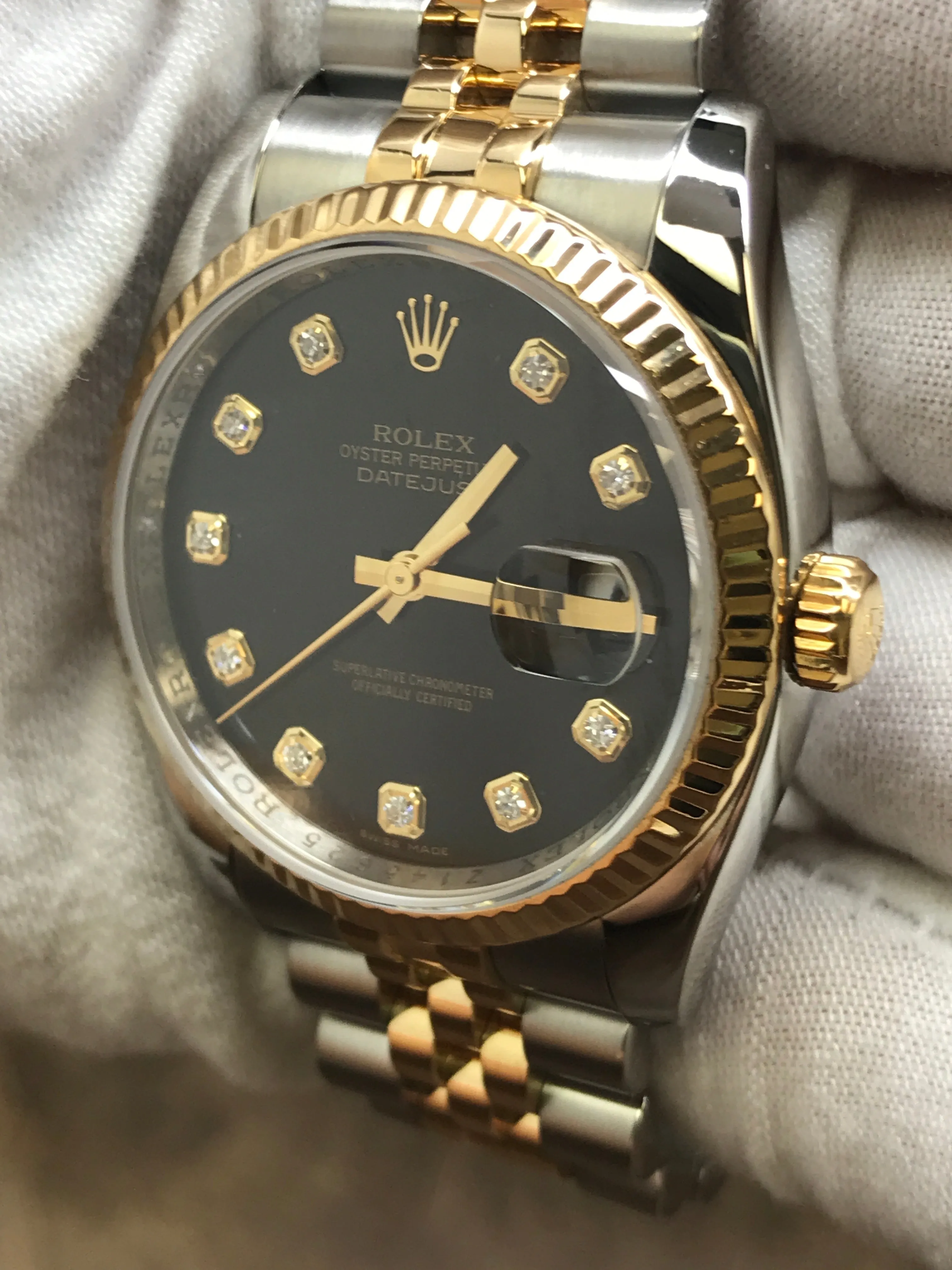 Rolex Datejust 36mm 116233 Black Dial Automatic Watch