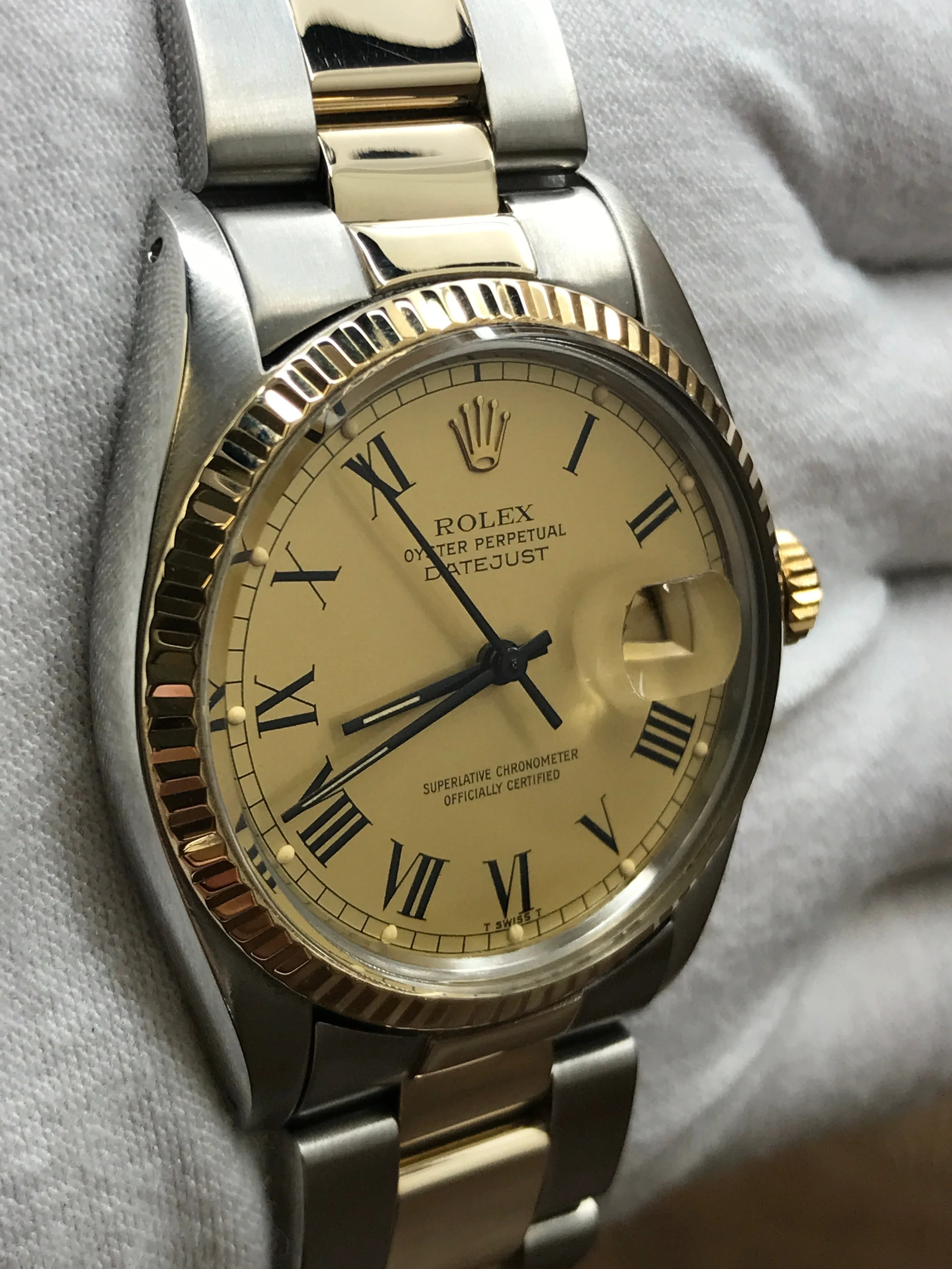 Rolex Datejust 36mm 16013 Champagne Buckley Dial Automatic Watch